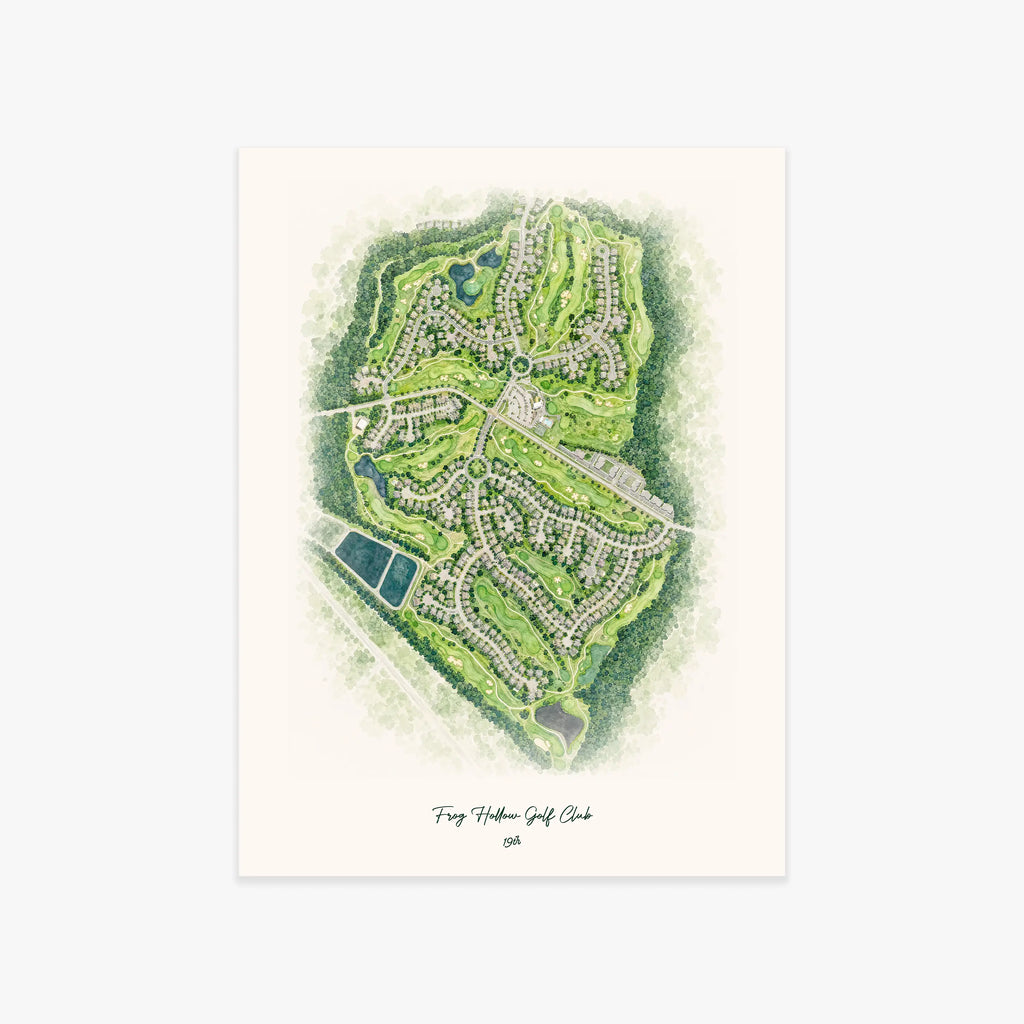Frog Hollow Golf Club printed artwork