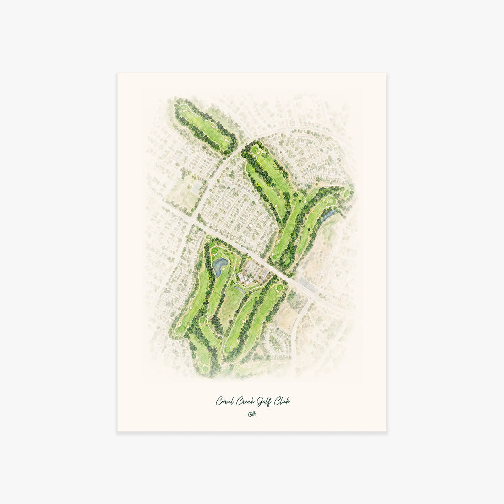 Coral Creek Golf Club printed artwork