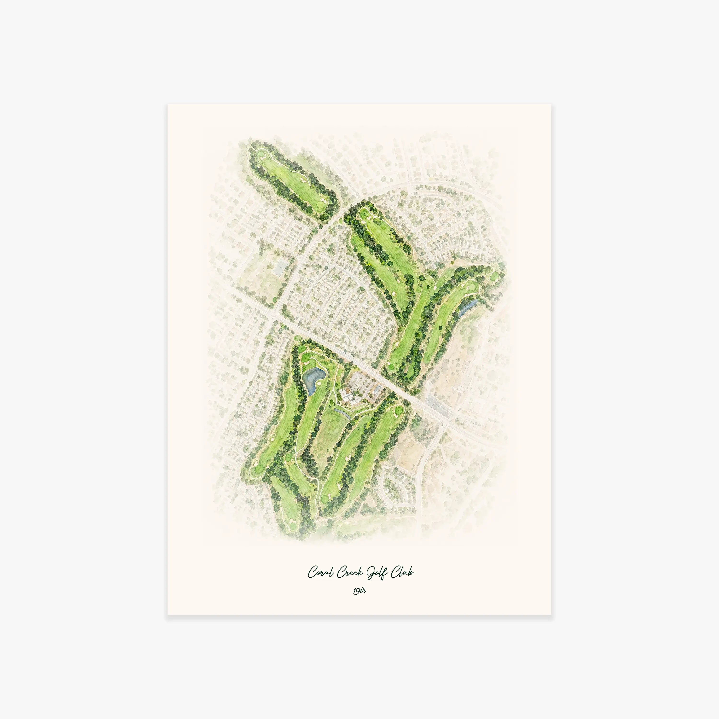 Coral Creek Golf Club printed artwork
