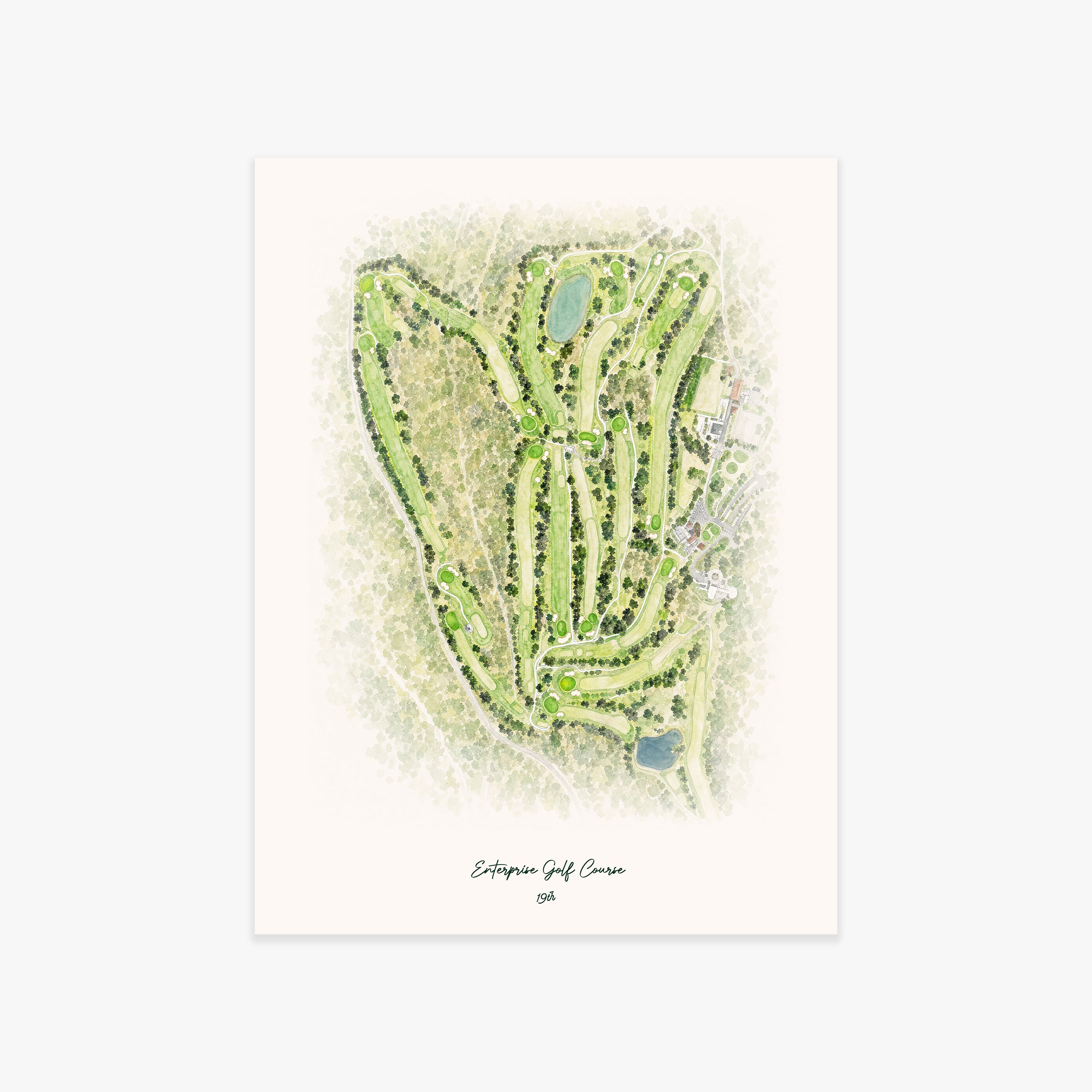 Enterprise Golf Course printed artwork