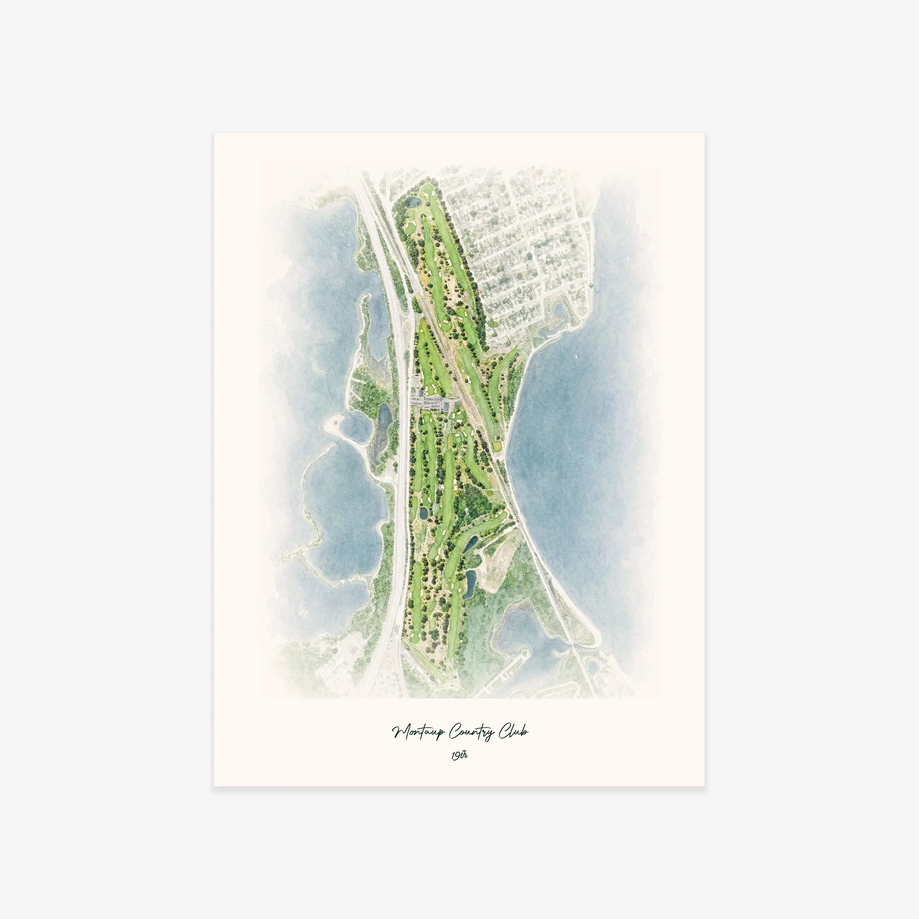 Montaup Country Club printed artwork