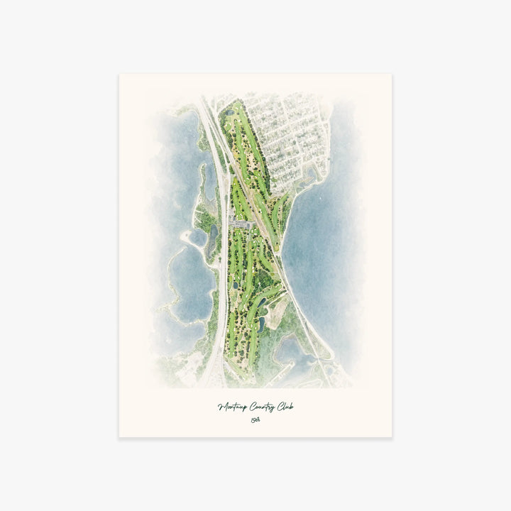 Montaup Country Club printed artwork