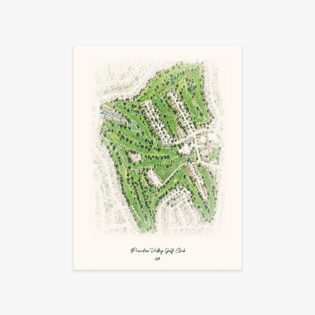 Paradise Valley Golf Club printed artwork