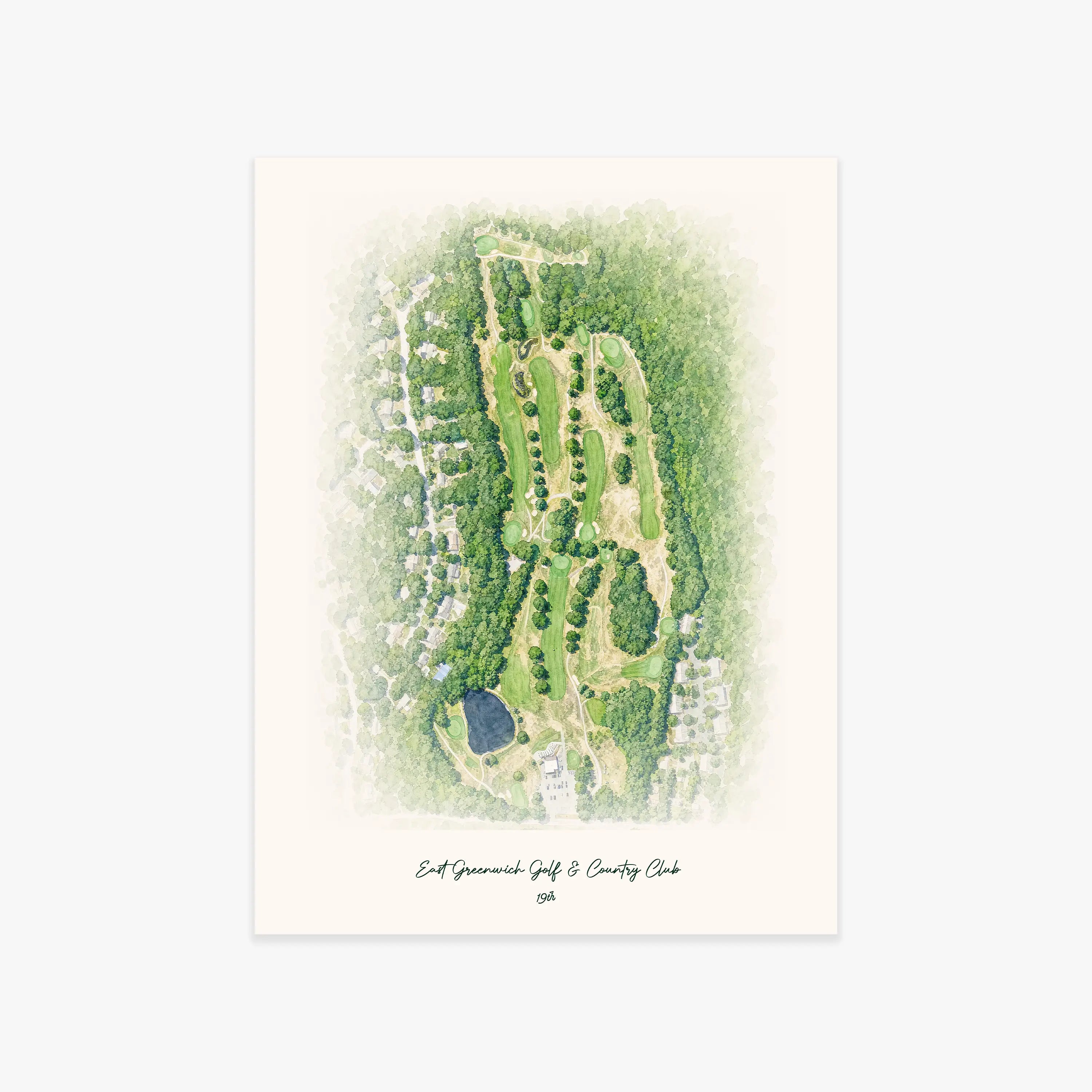 East Greenwich Golf & Country Club printed artwork