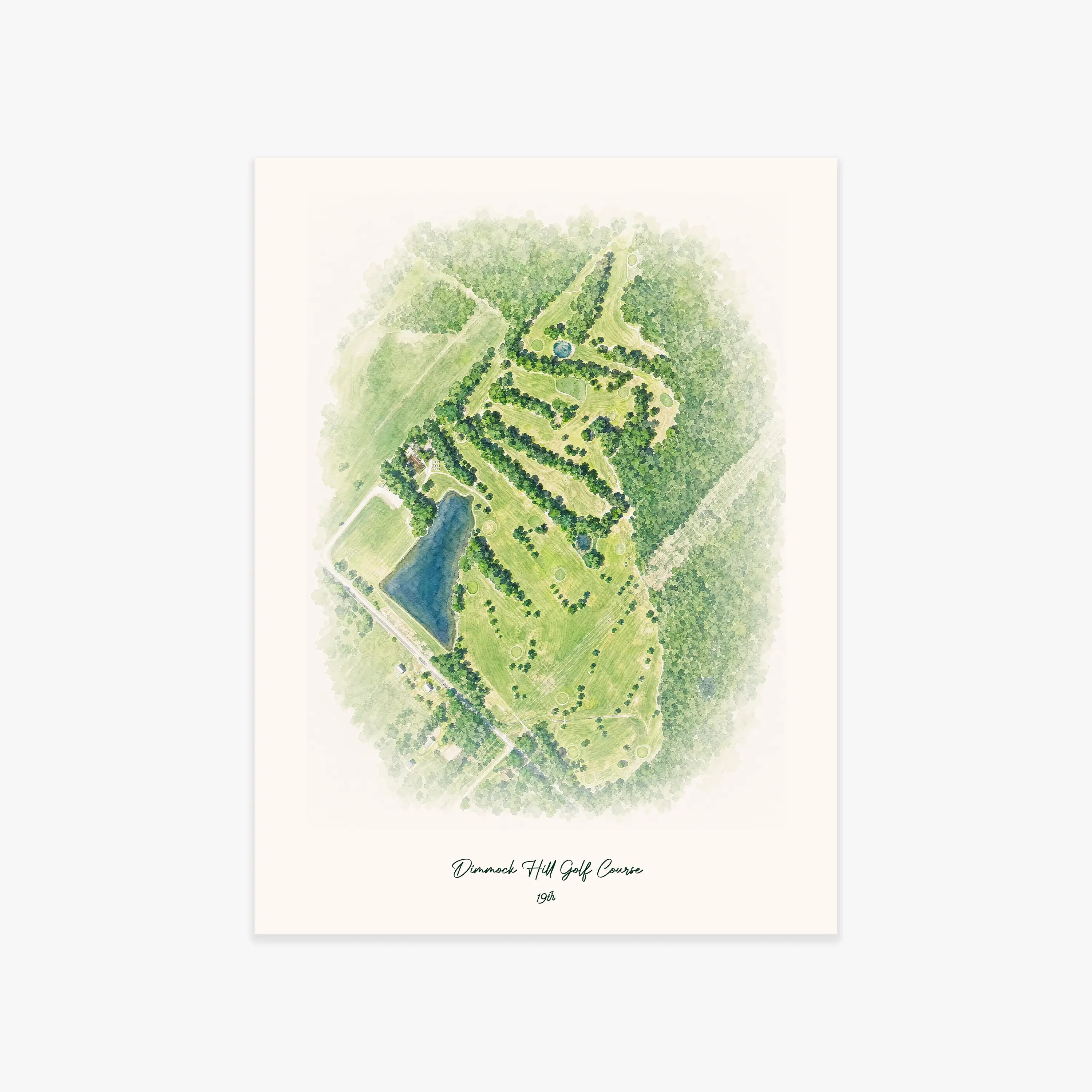Dimmock Hill Golf Course printed artwork