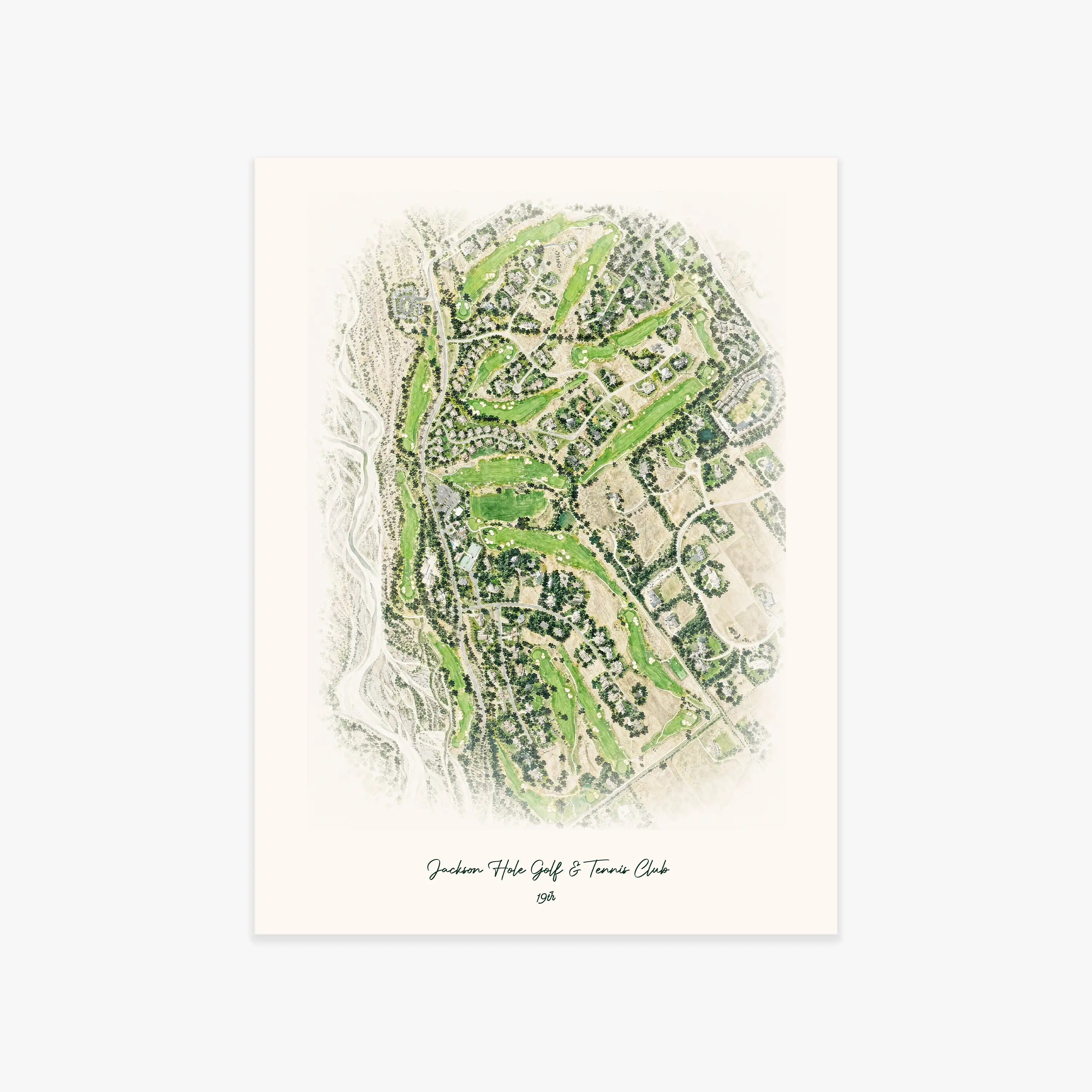 Jackson Hole Golf & Tennis Club printed artwork