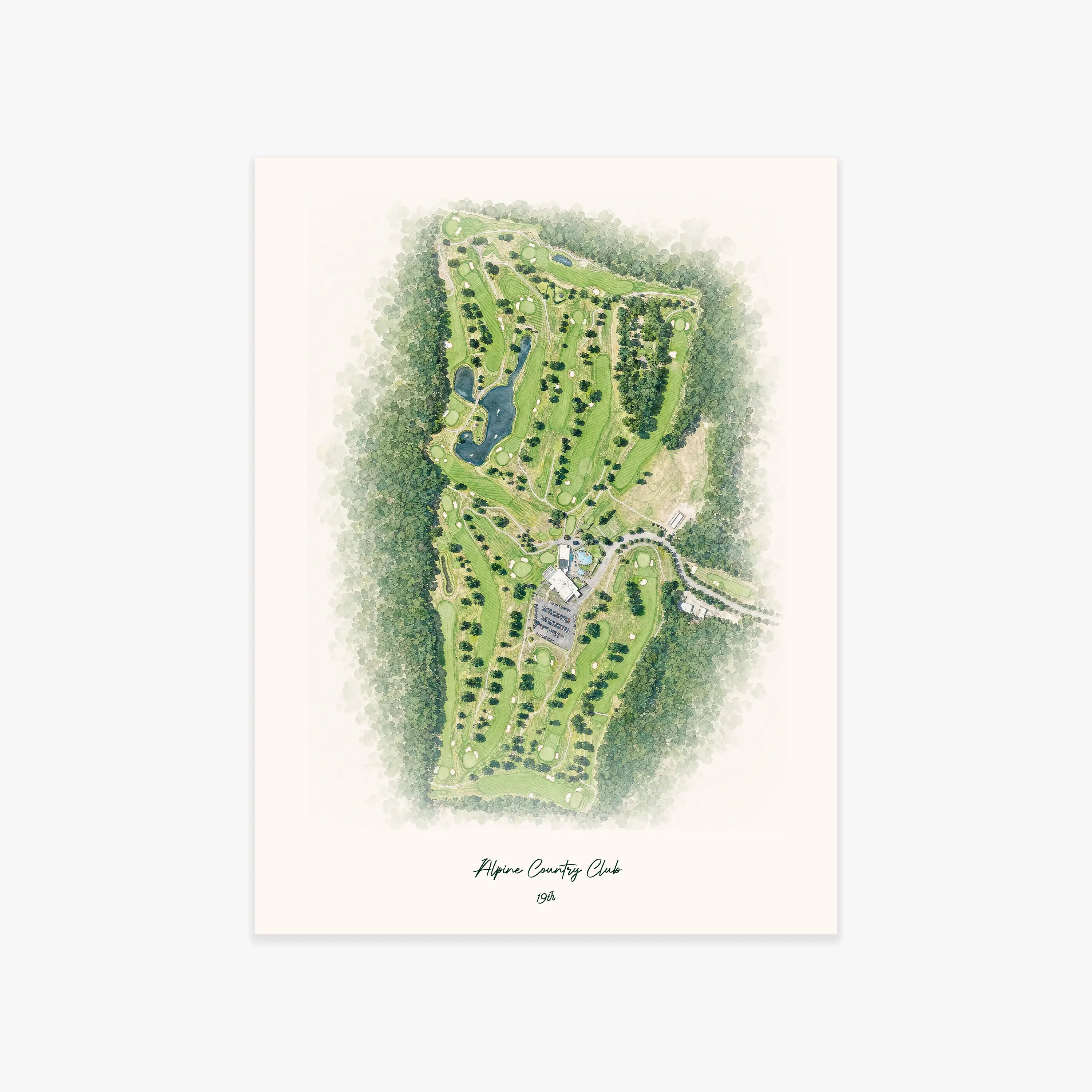 Alpine Country Club printed artwork
