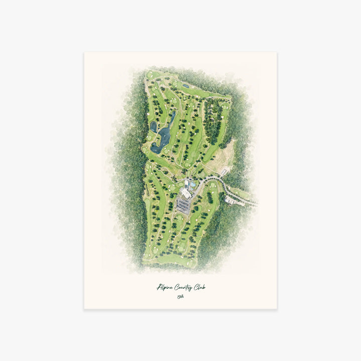 Alpine Country Club printed artwork