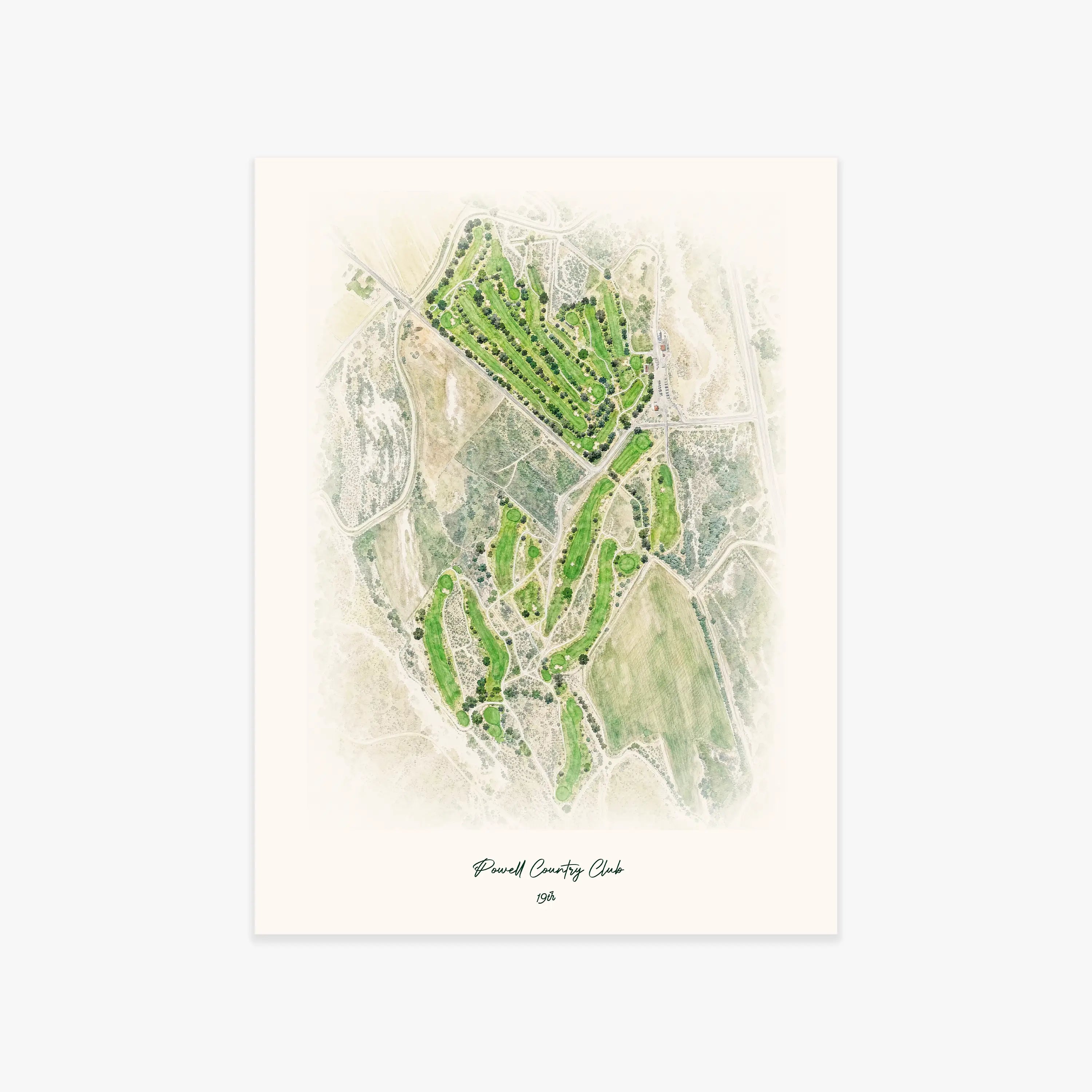 Powell Country Club printed artwork