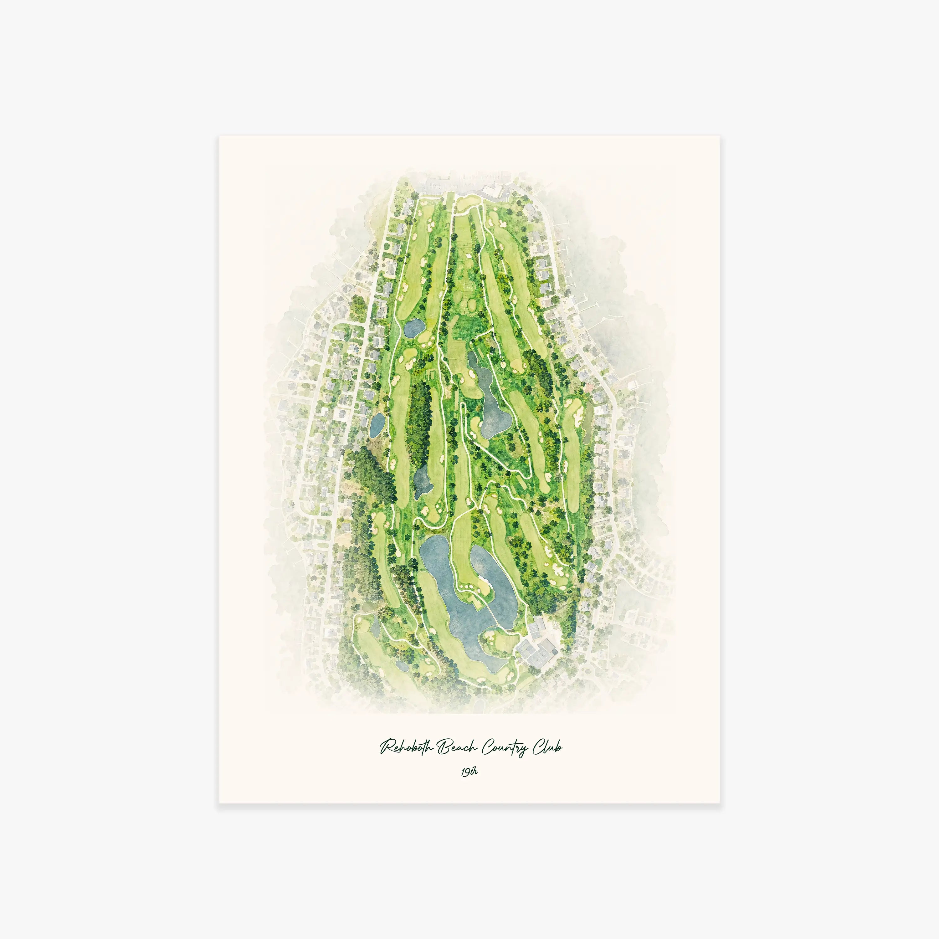 Rehoboth Beach Country Club printed artwork