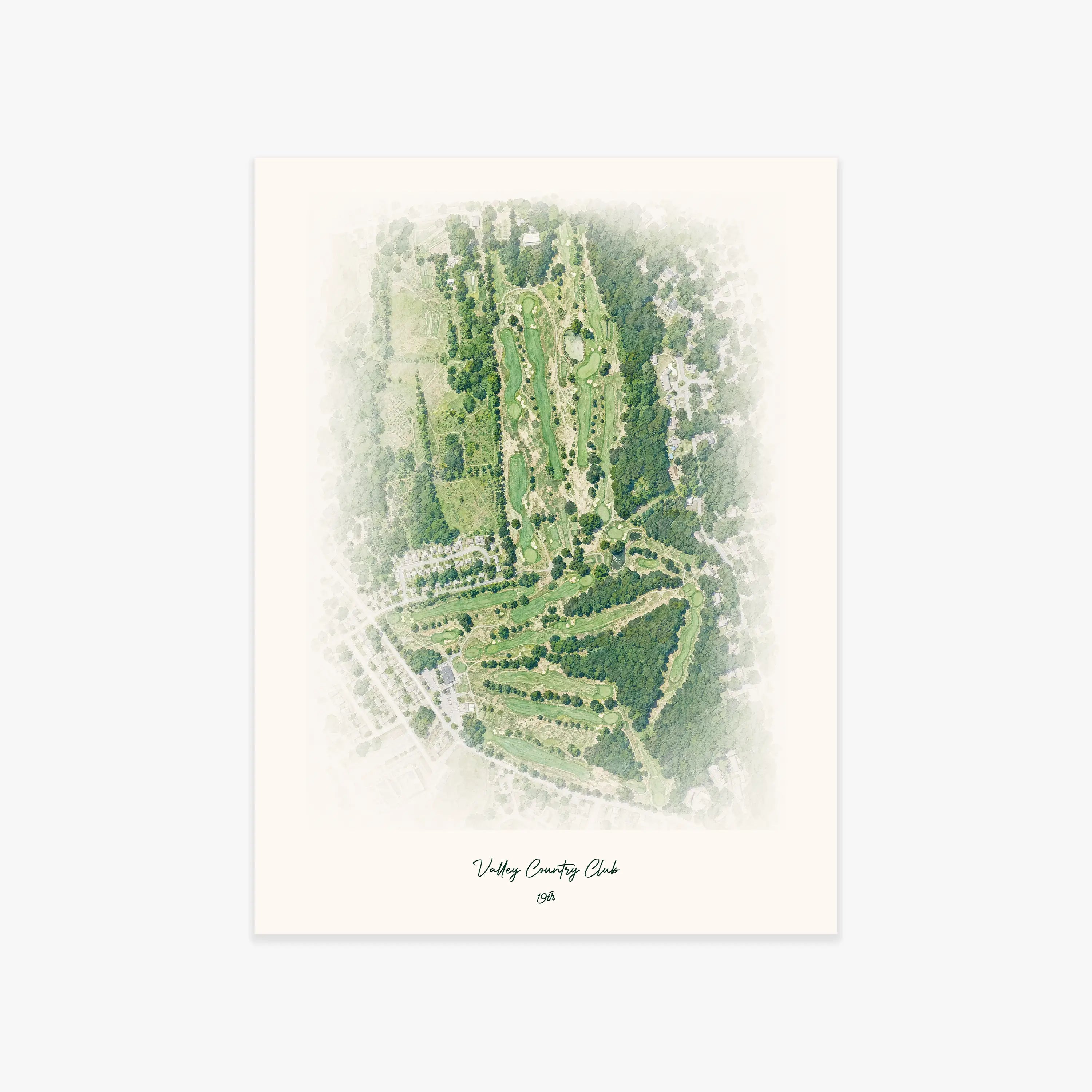 Valley Country Club printed artwork