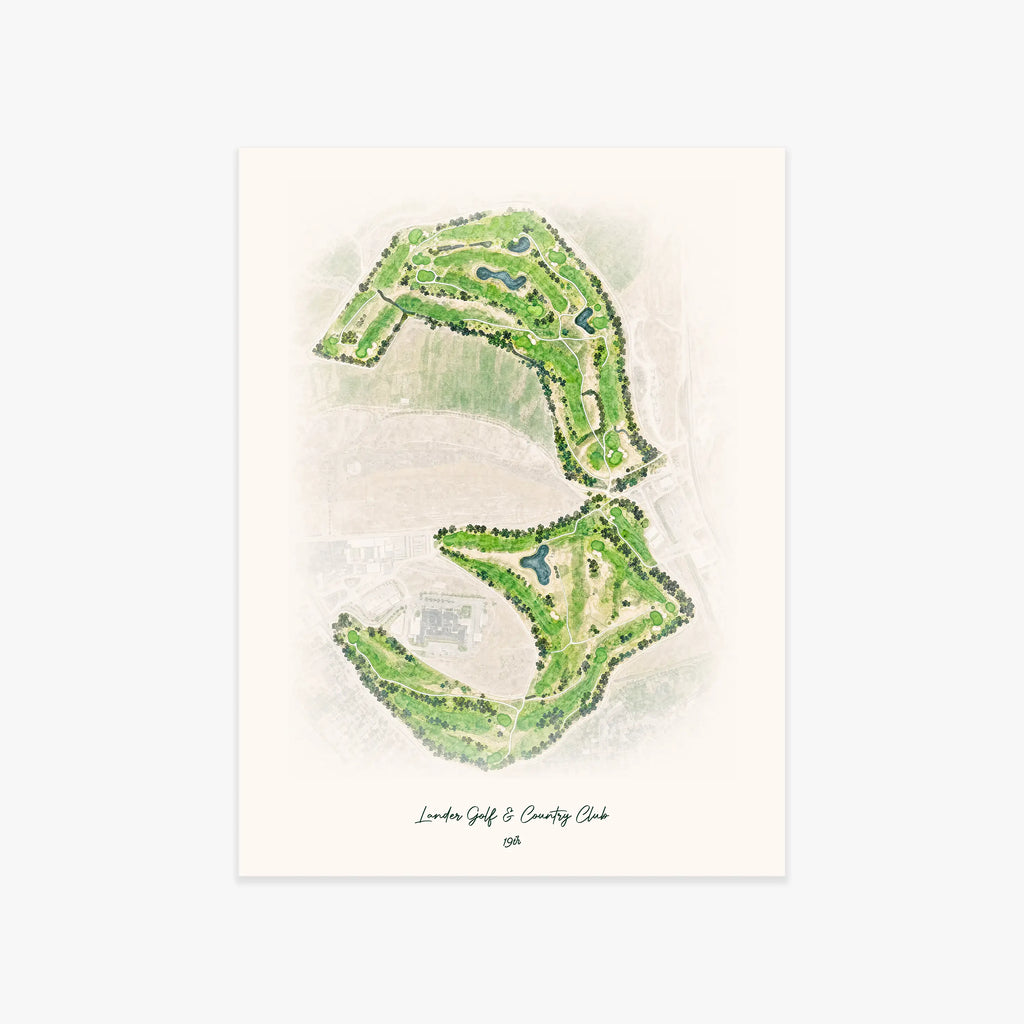 Lander Golf & Country Club printed artwork