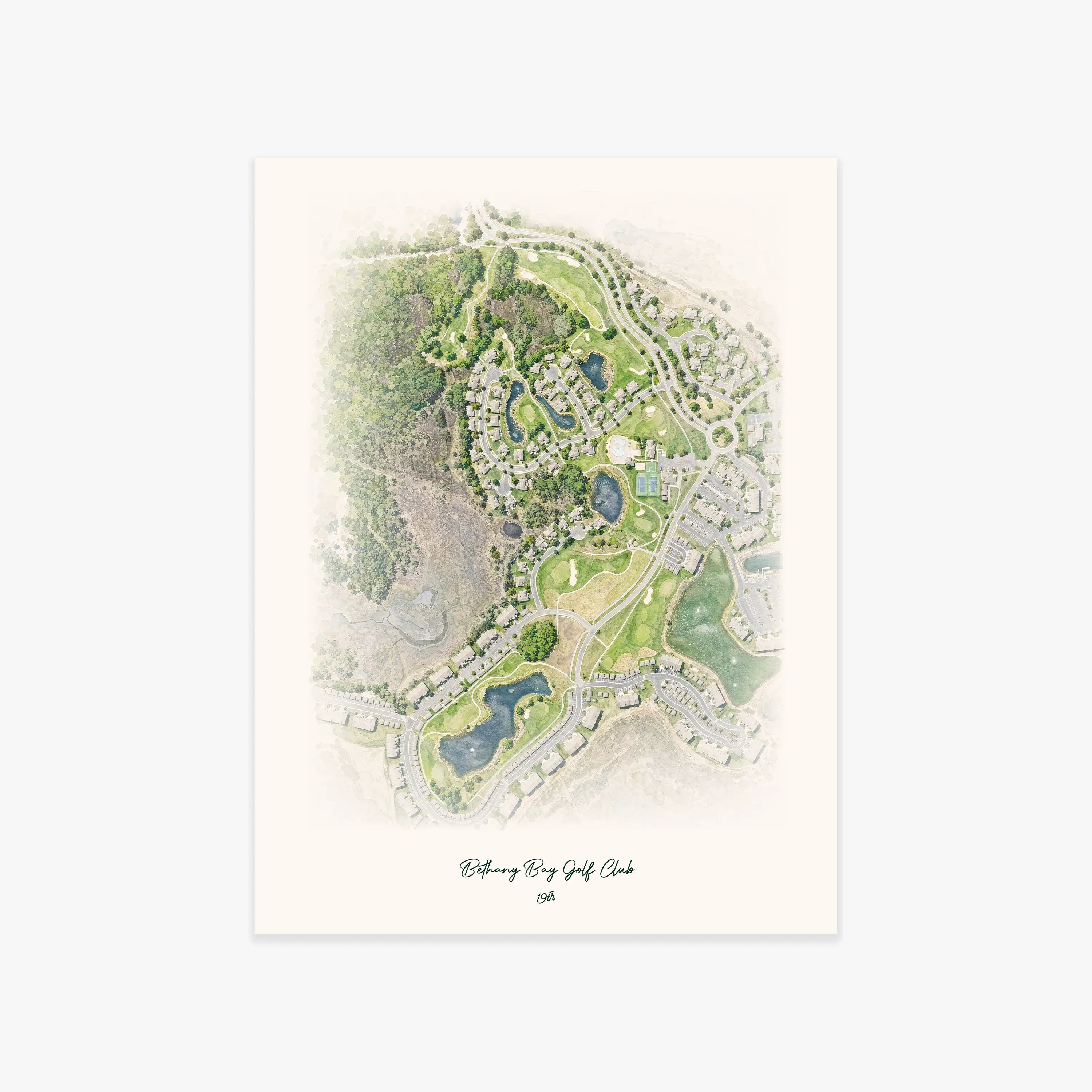 Bethany Bay Golf Club printed artwork