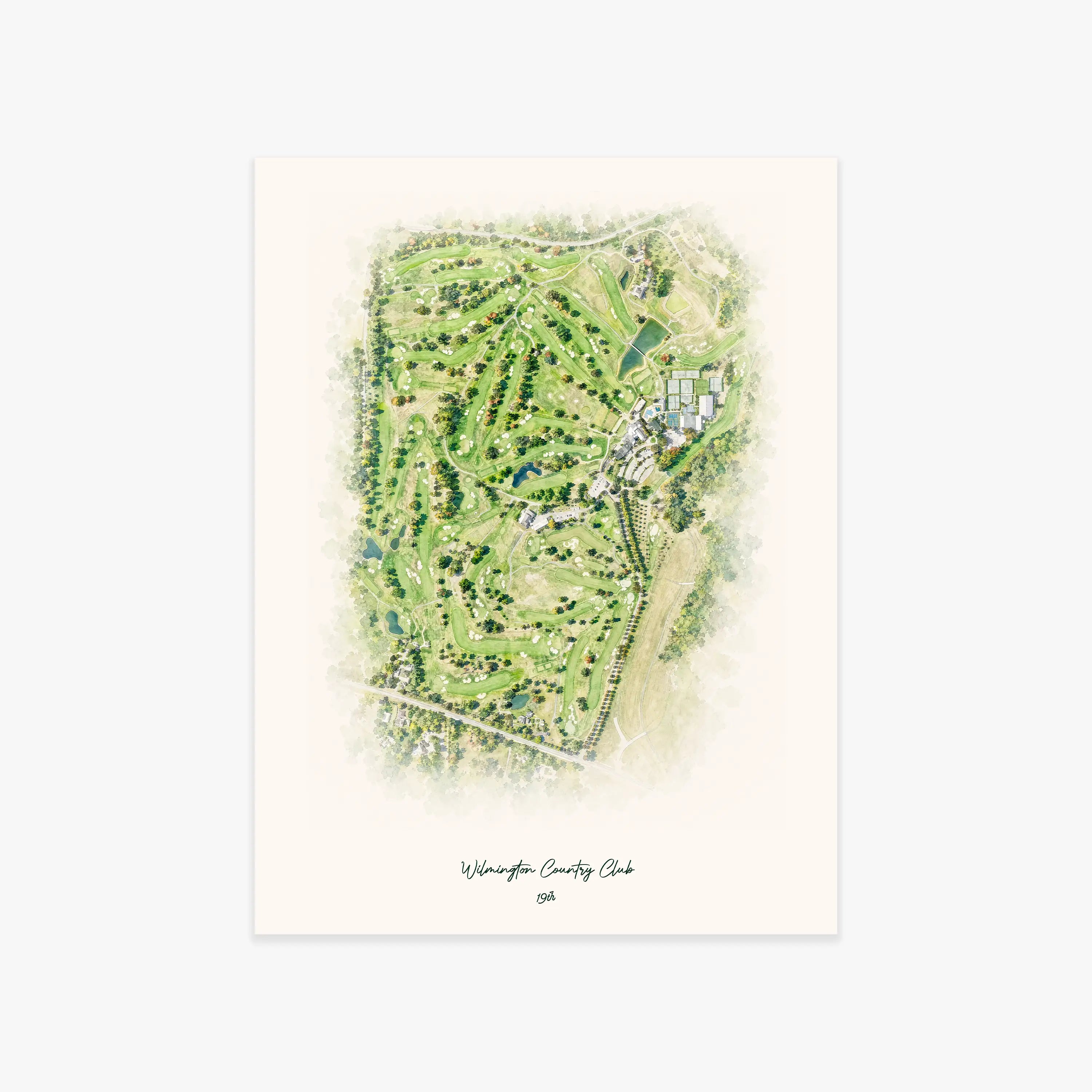 Wilmington Country Club printed artwork