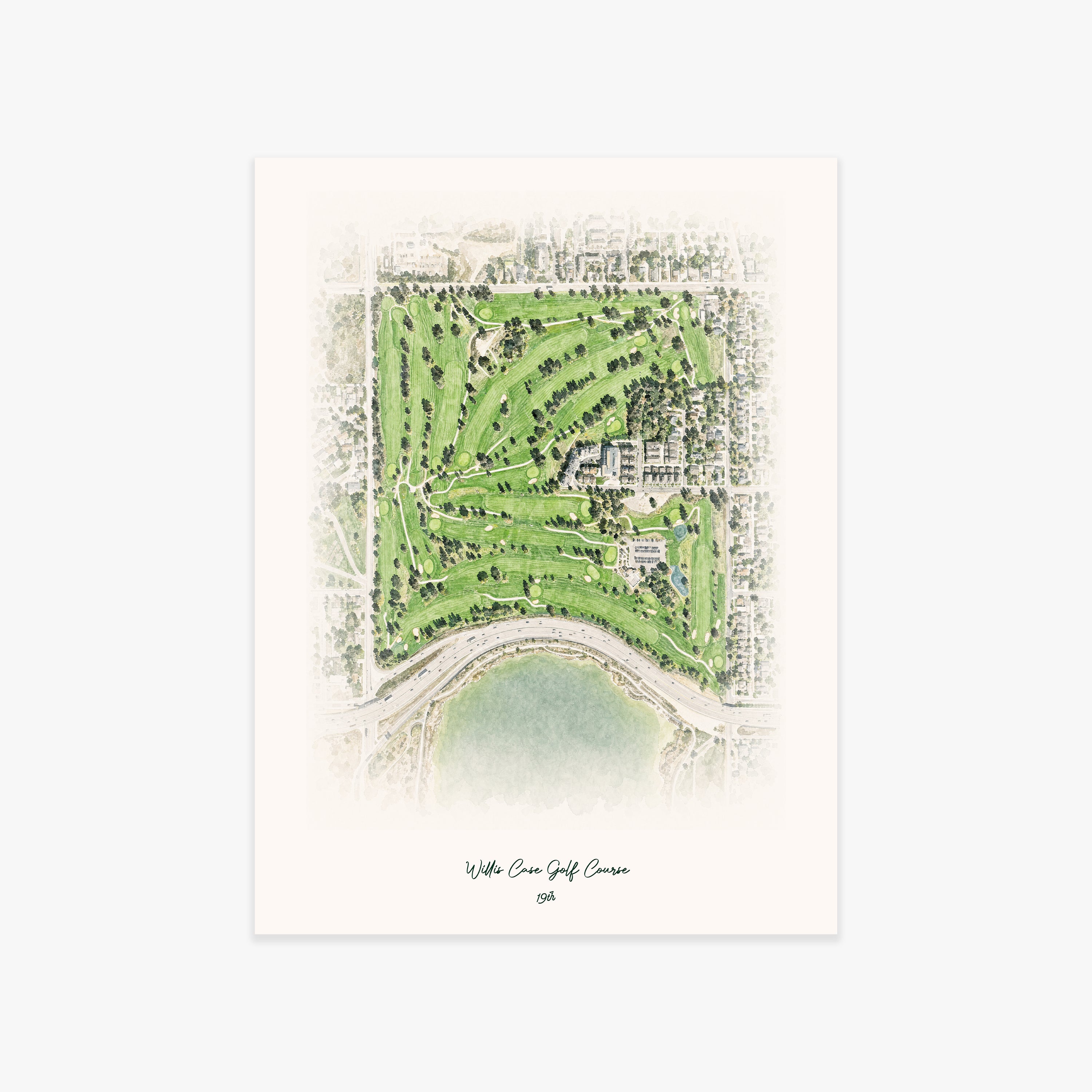 Willis Case Golf Course printed artwork