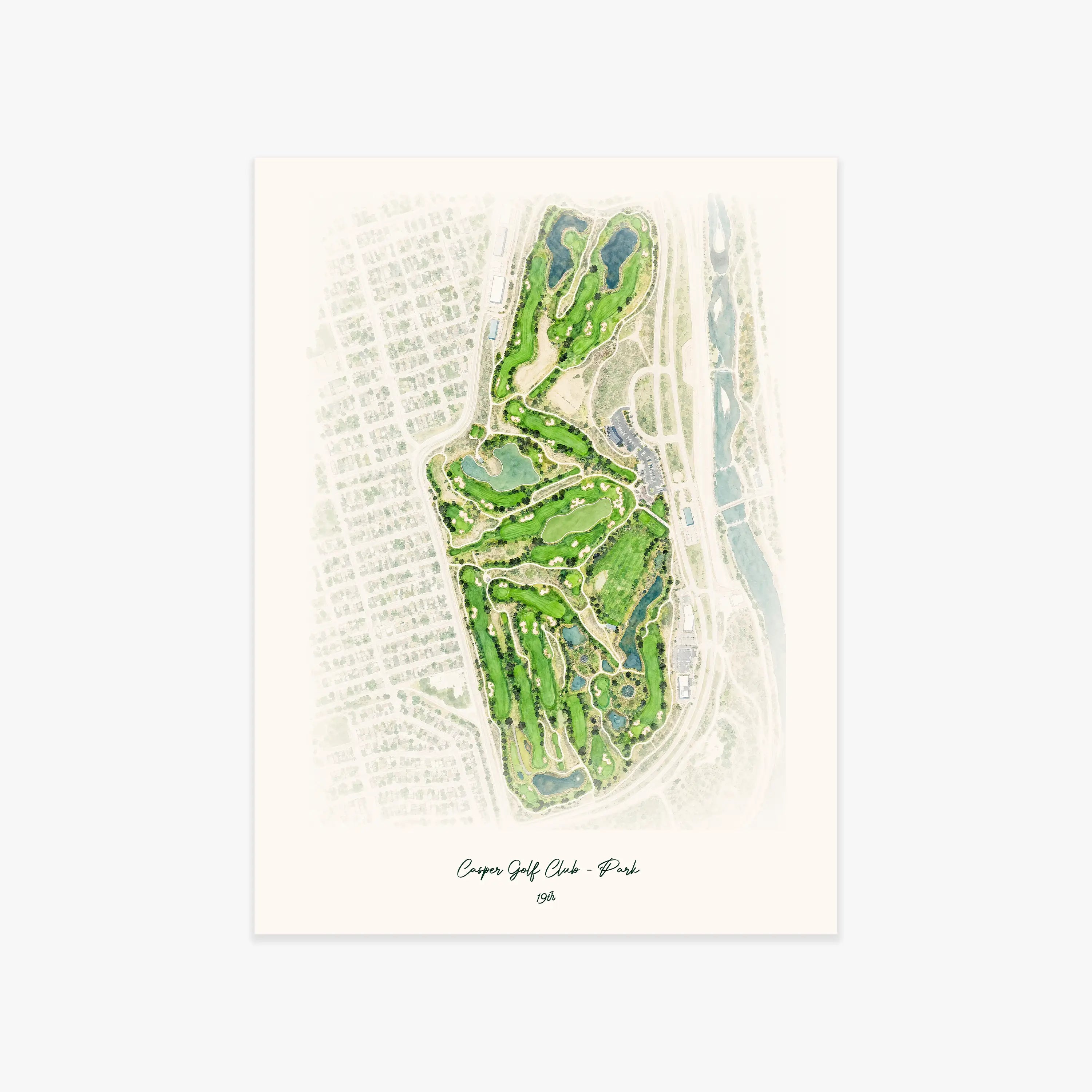 Casper Golf Club - Park printed artwork