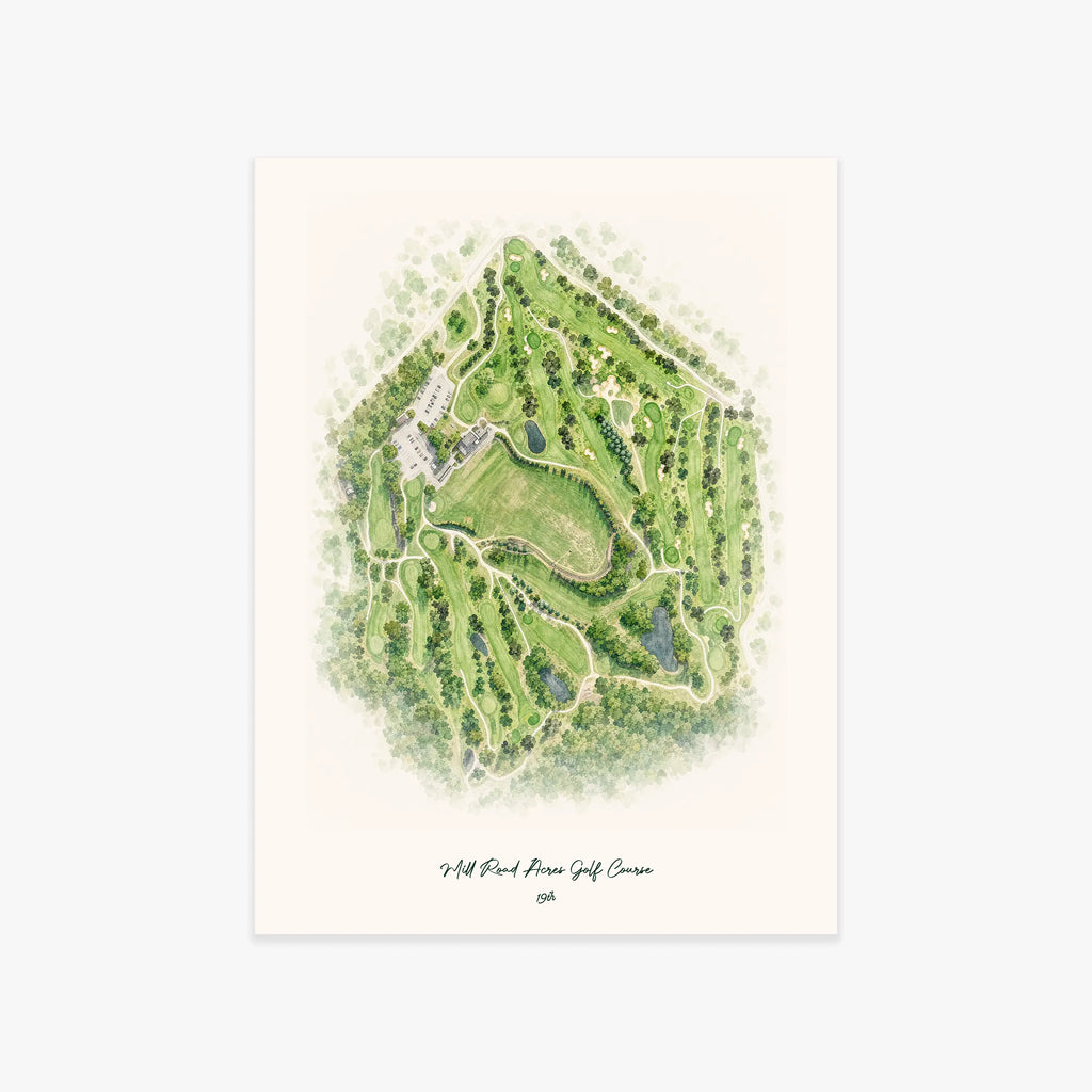 Mill Road Acres Golf Course printed artwork