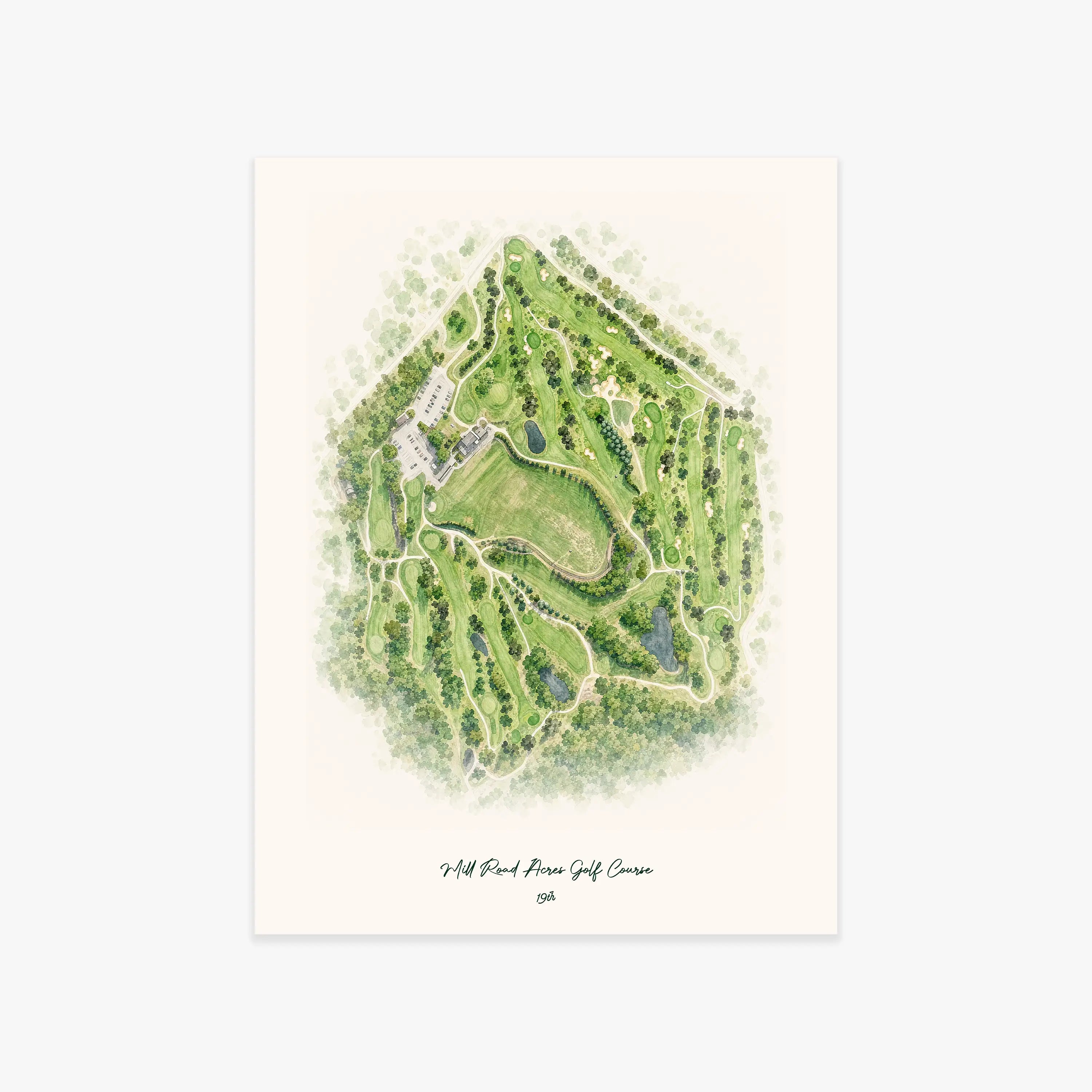 Mill Road Acres Golf Course printed artwork