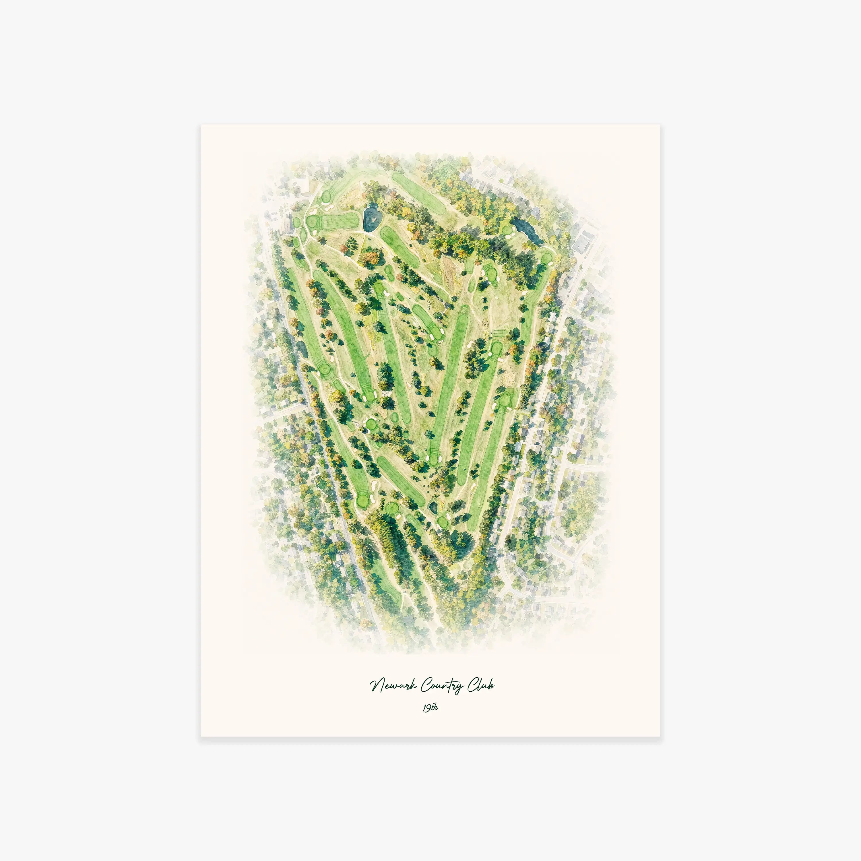 Newark Country Club printed artwork