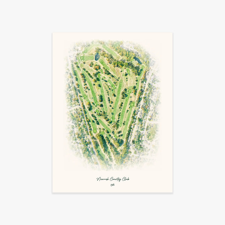 Newark Country Club printed artwork