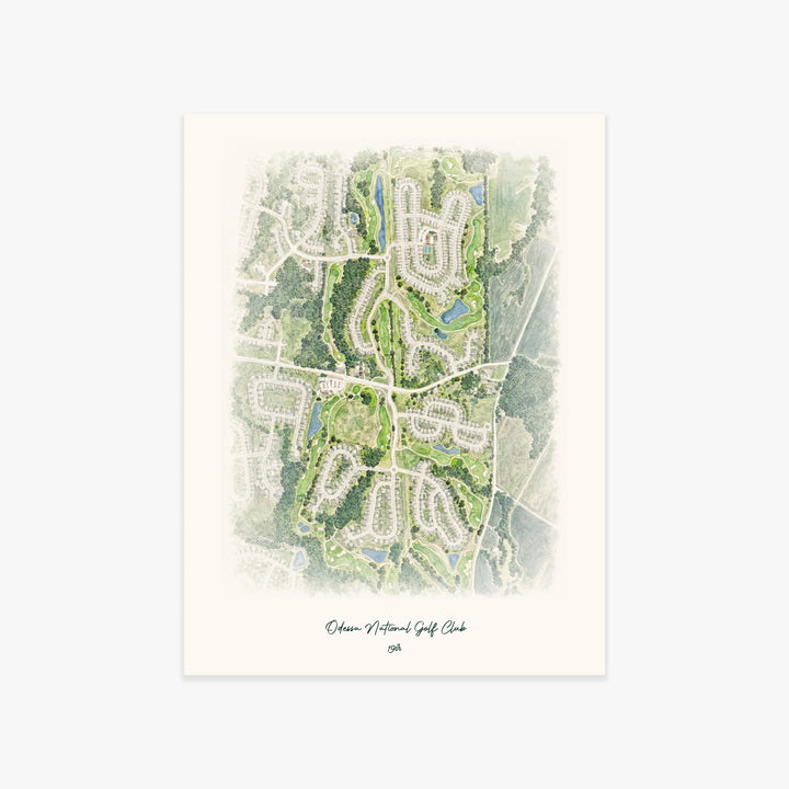 Odessa National Golf Club printed artwork