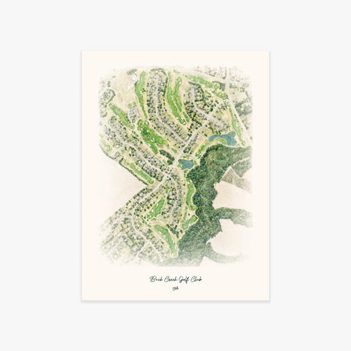 Back Creek Golf Club printed artwork