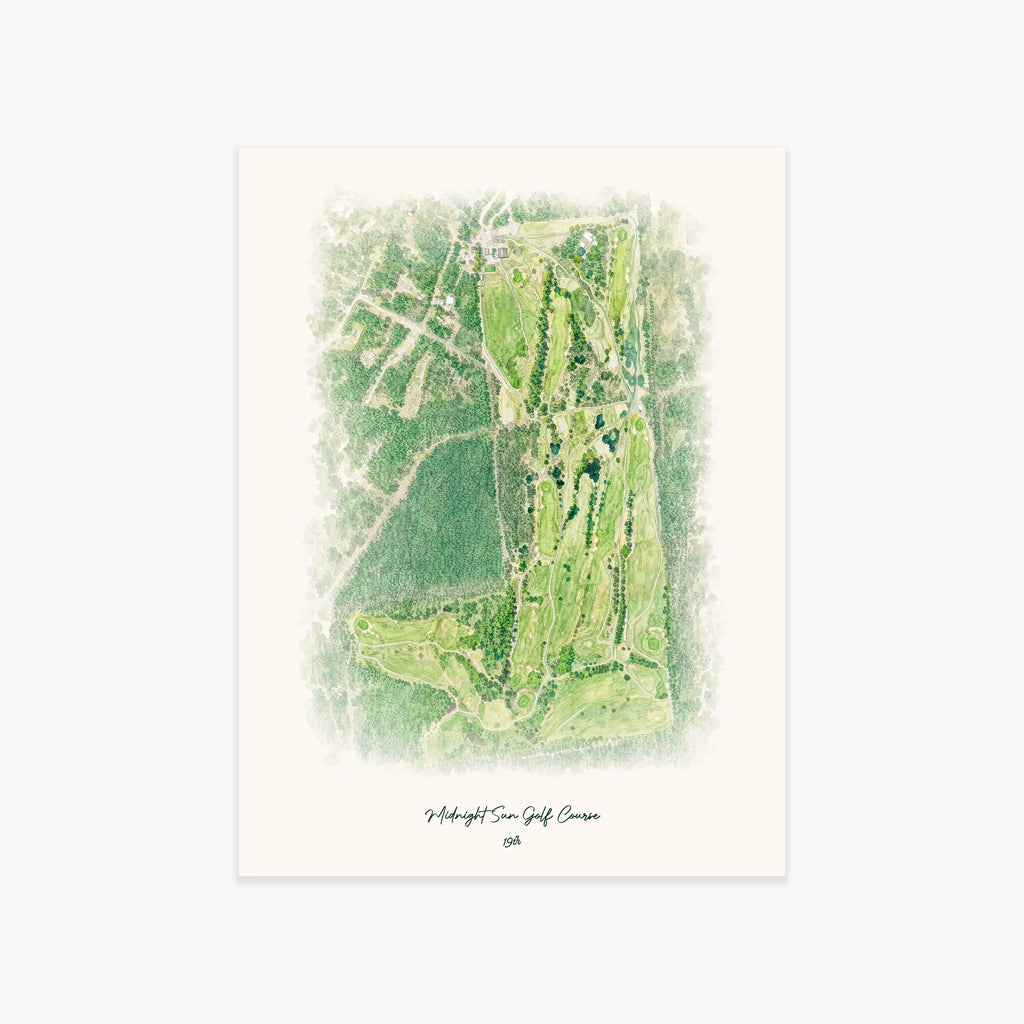 Midnight Sun Golf Course printed artwork