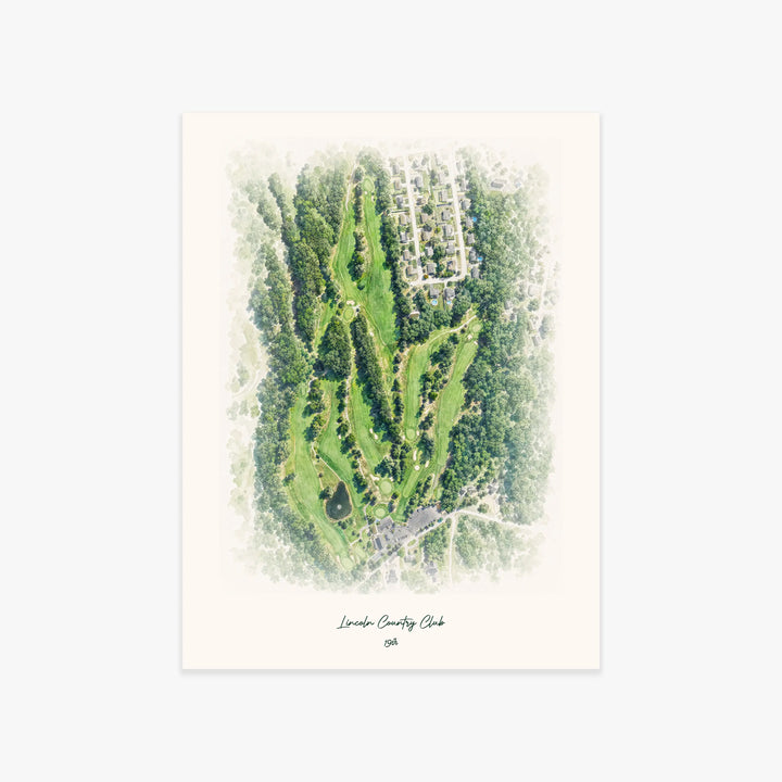 Lincoln Country Club printed artwork