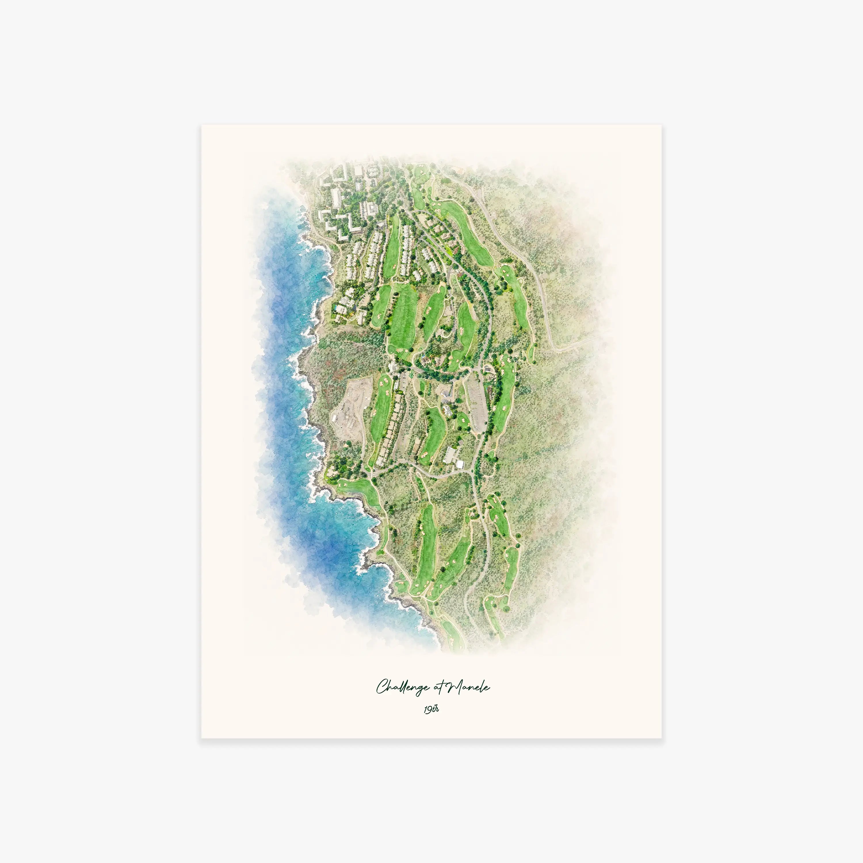 Challenge at Manele printed artwork