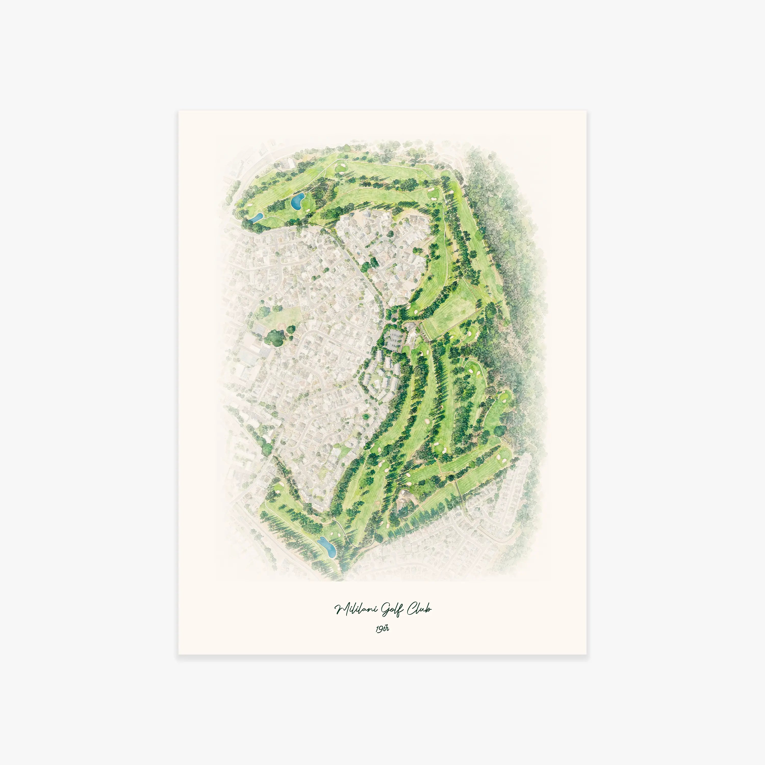 Mililani Golf Club printed artwork