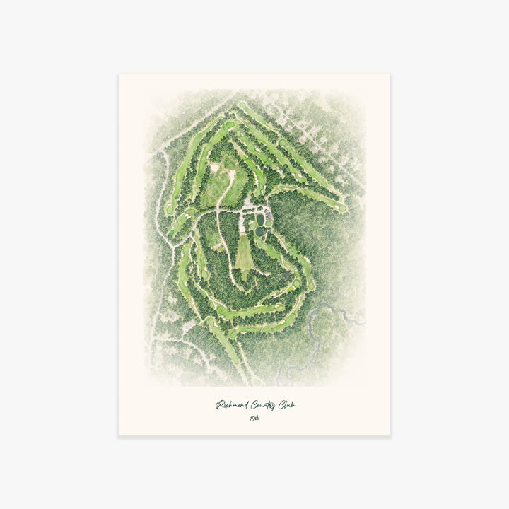 Richmond Country Club printed artwork