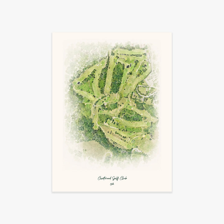 Crestwood Golf Club printed artwork
