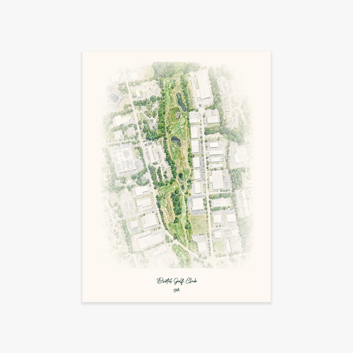Bristol Golf Club printed artwork