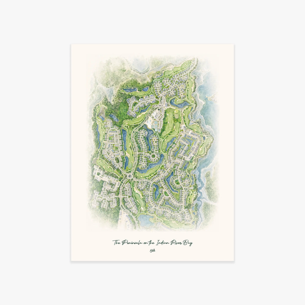 The Peninsula on the Indian River Bay printed artwork