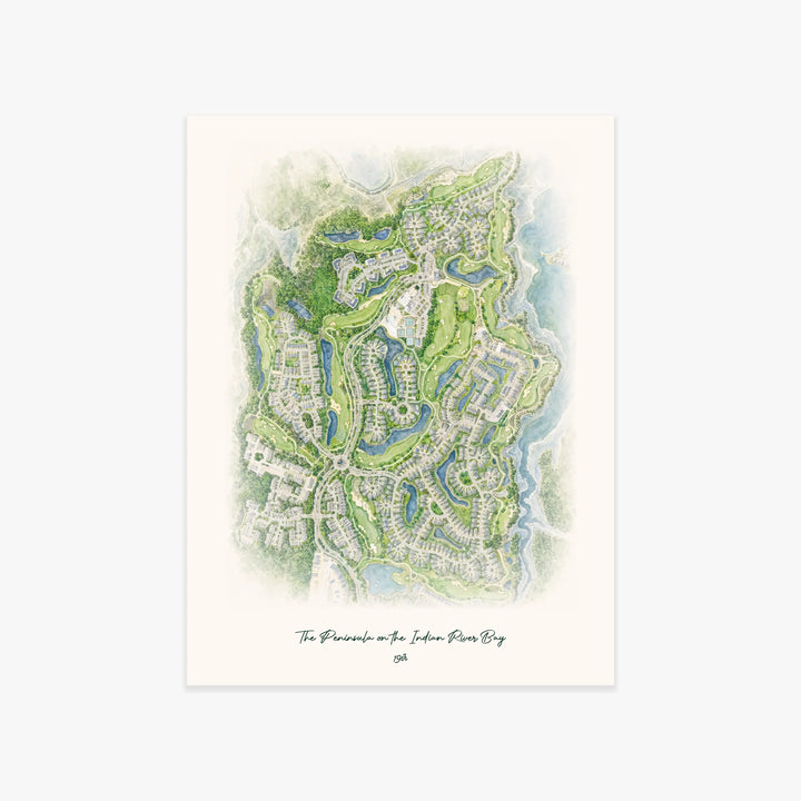 The Peninsula on the Indian River Bay printed artwork