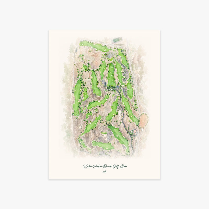 Kukio Makai Beach Golf Club printed artwork