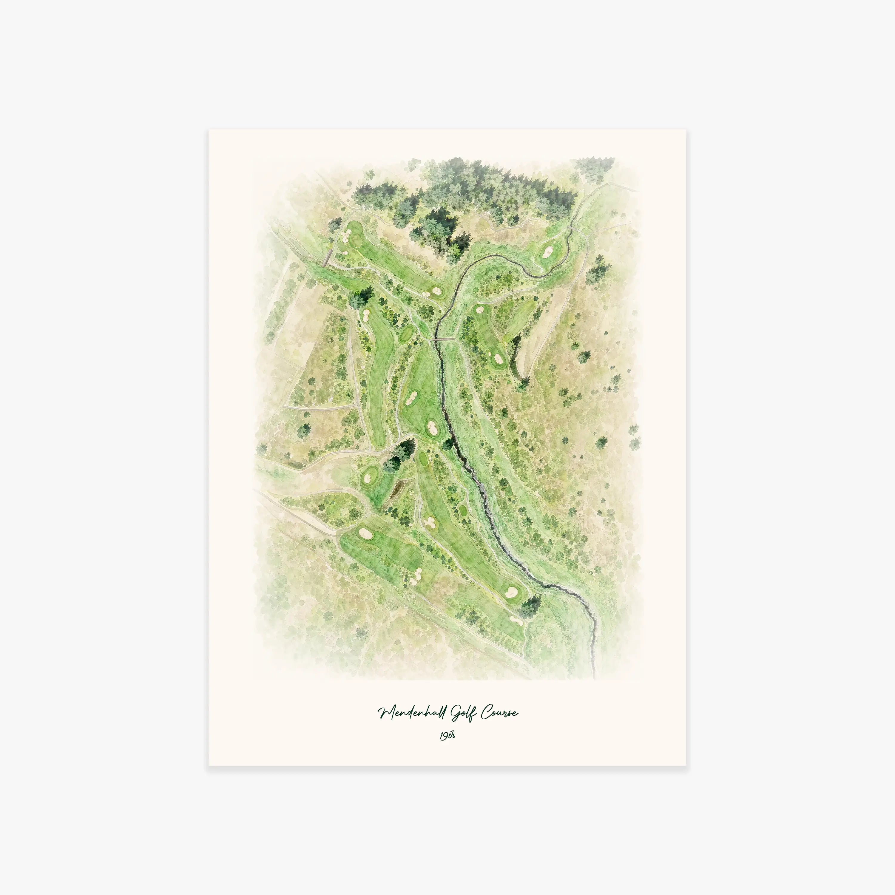 Mendenhall Golf Course printed artwork
