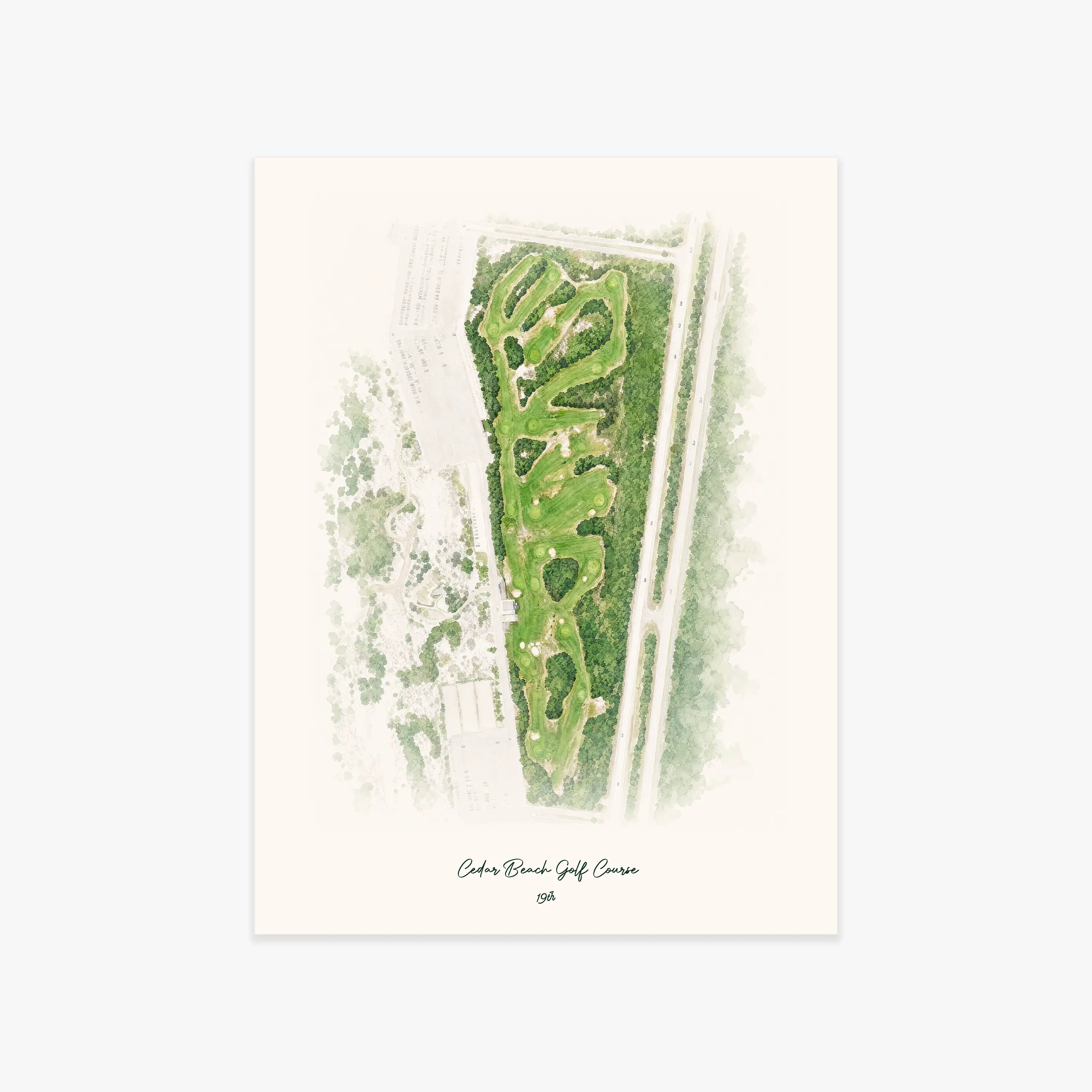 Cedar Beach Golf Course printed artwork