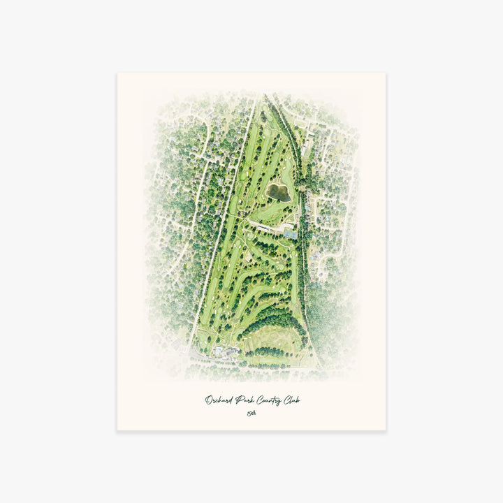 Orchard Park Country Club printed artwork