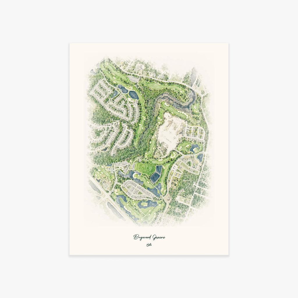 Baywood Greens printed artwork