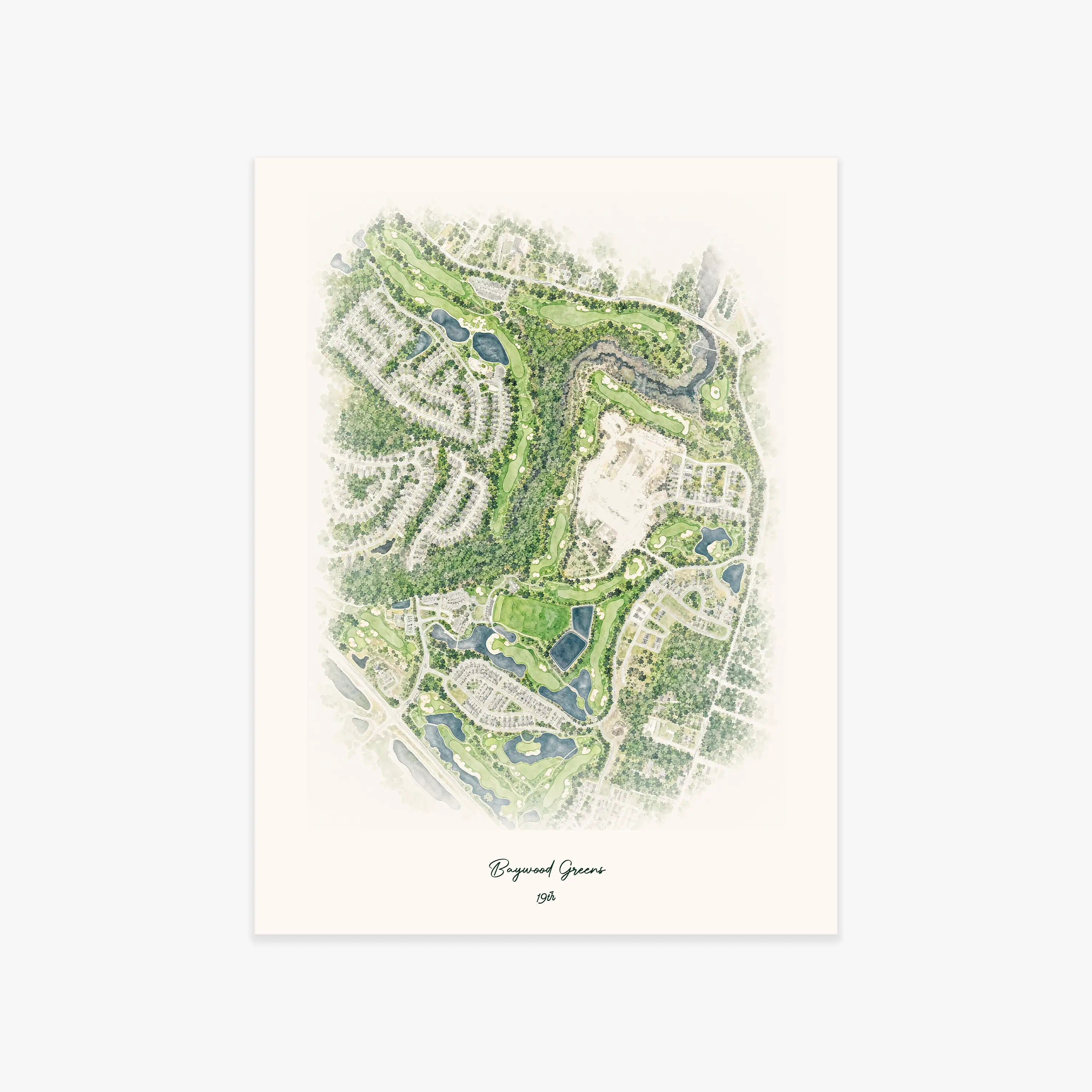 Baywood Greens printed artwork