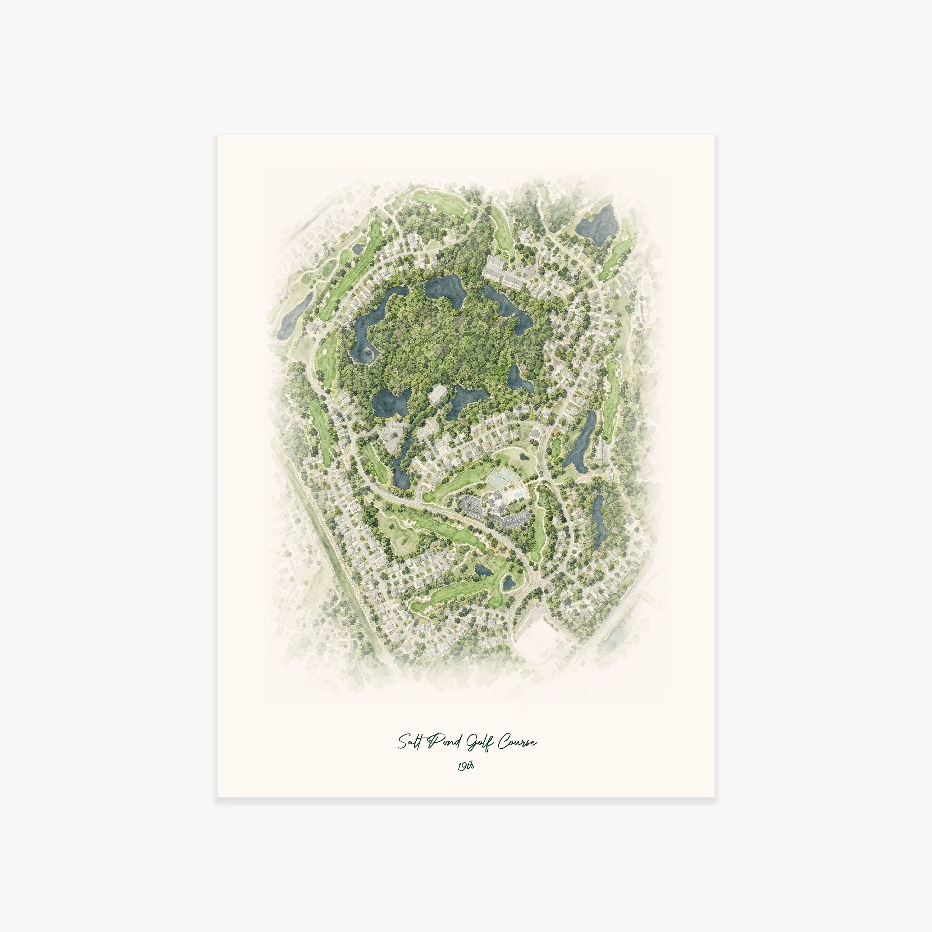 Salt Pond Golf Course printed artwork