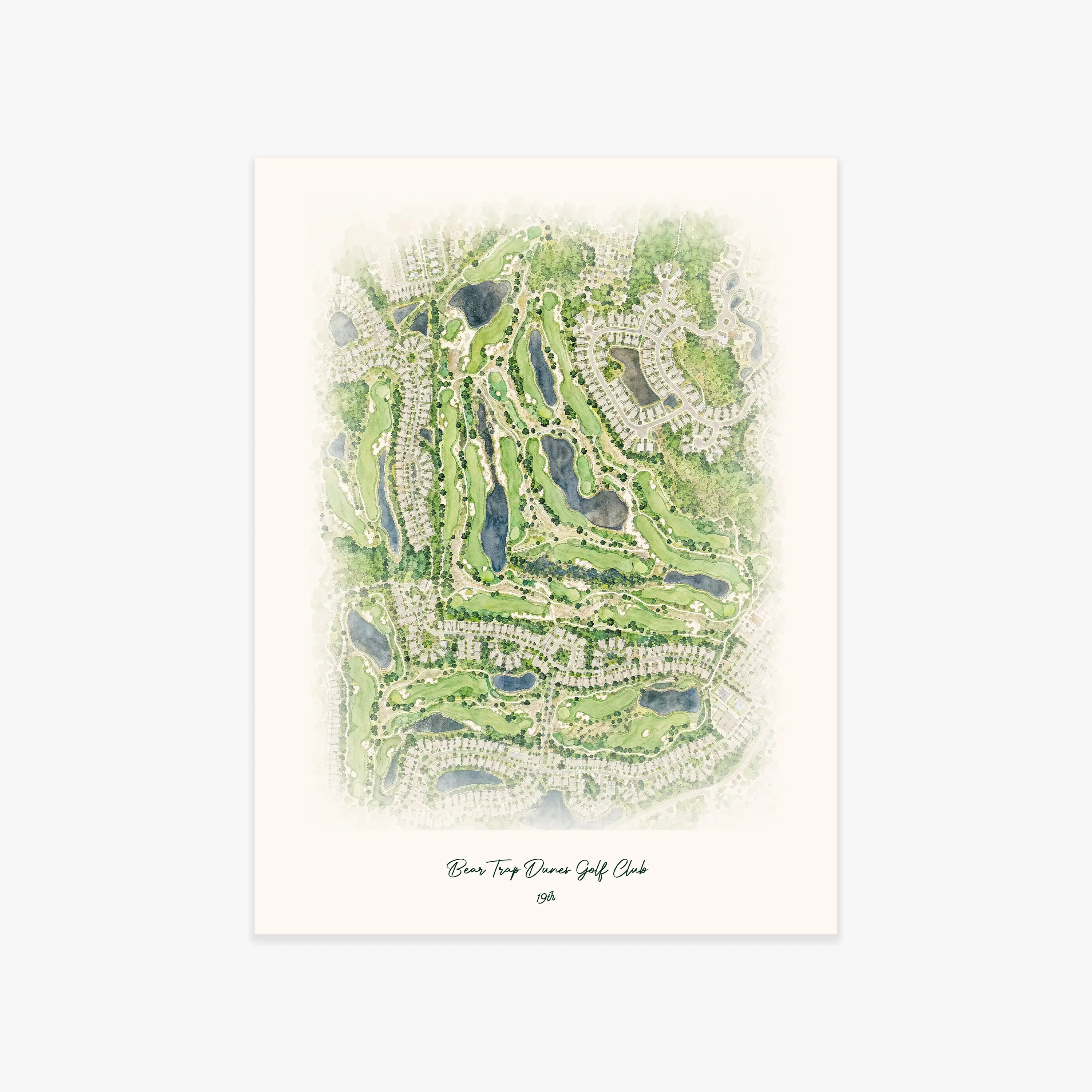 Bear Trap Dunes Golf Club printed artwork