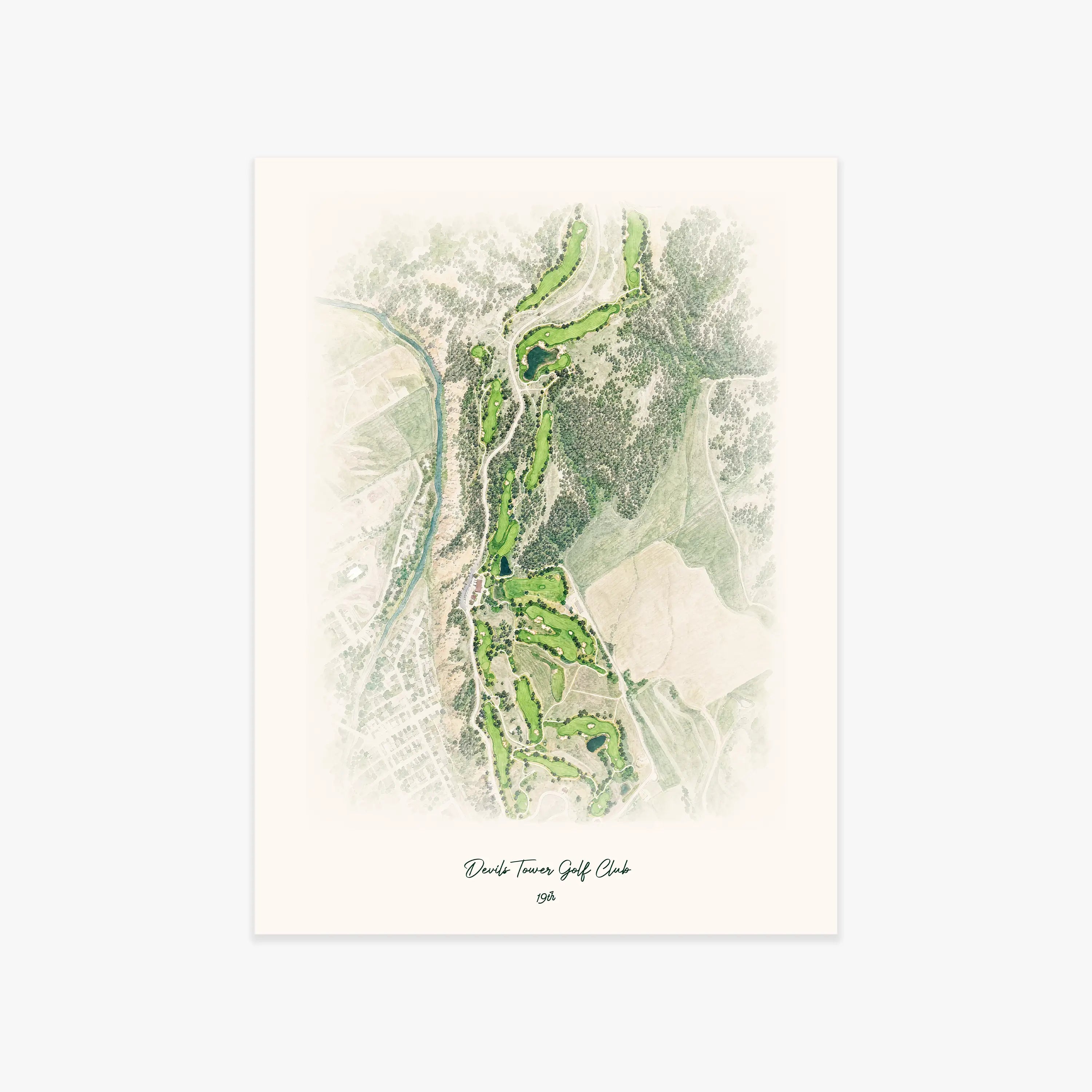 Devils Tower Golf Club printed artwork