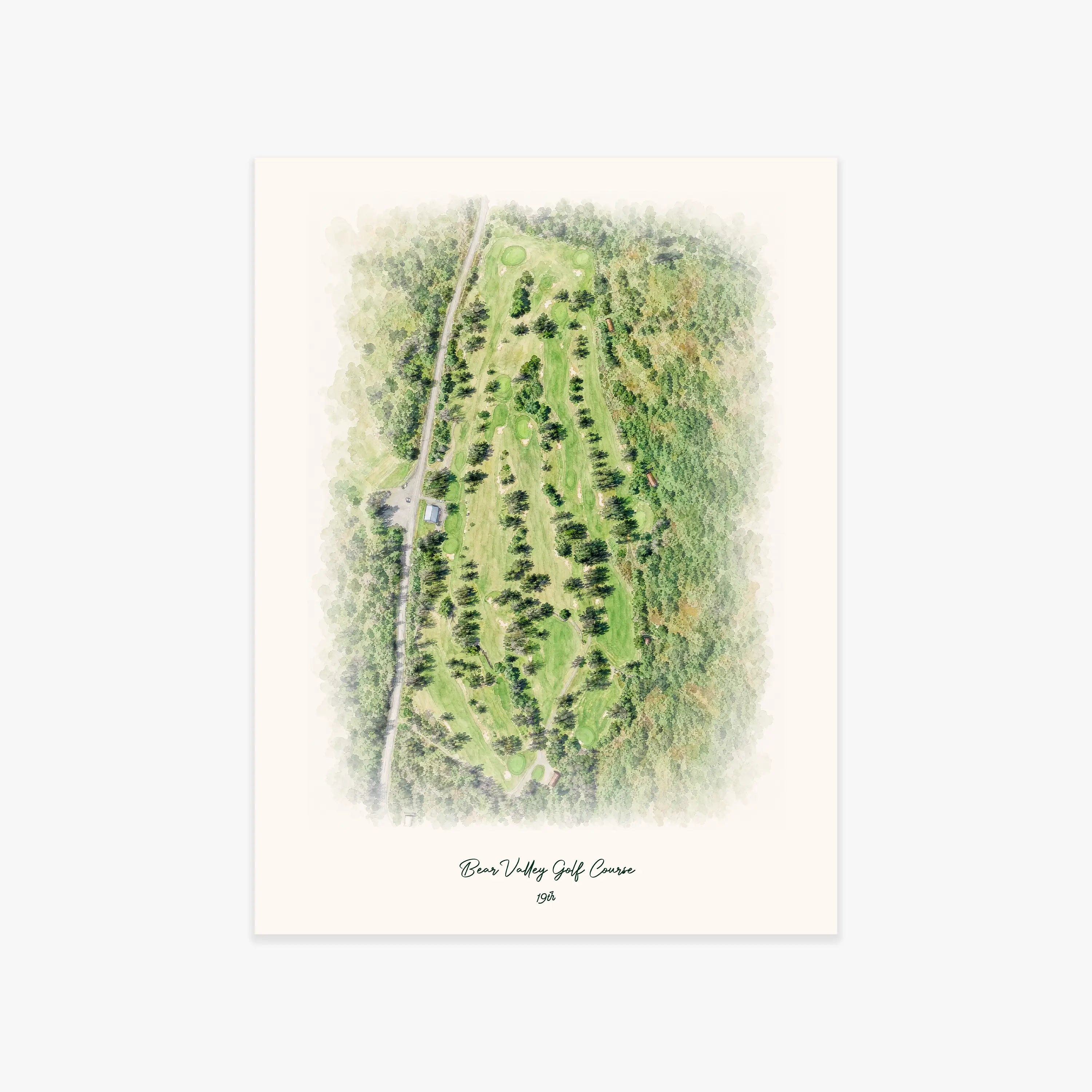 Bear Valley Golf Course printed artwork
