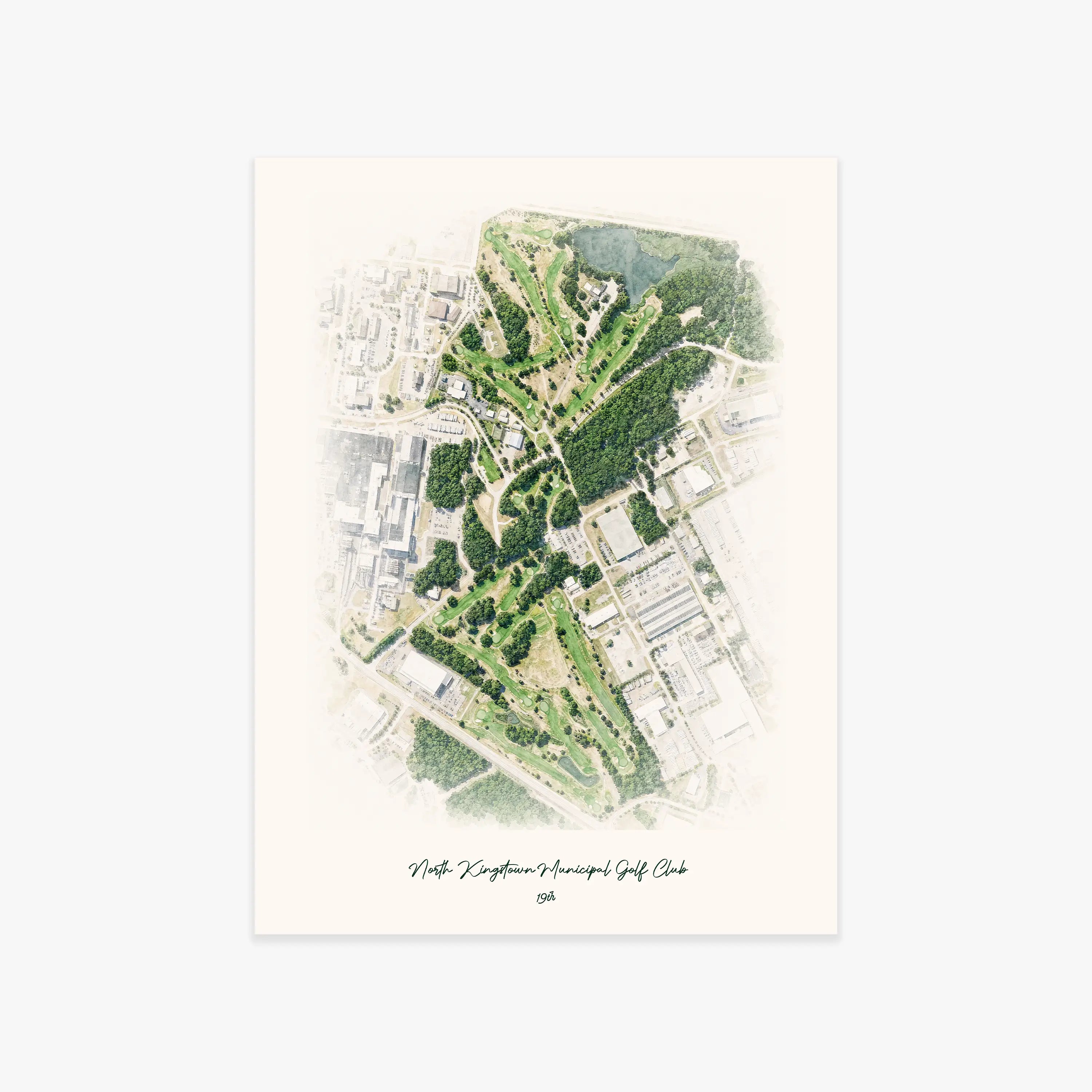 North Kingstown Municipal Golf Club printed artwork