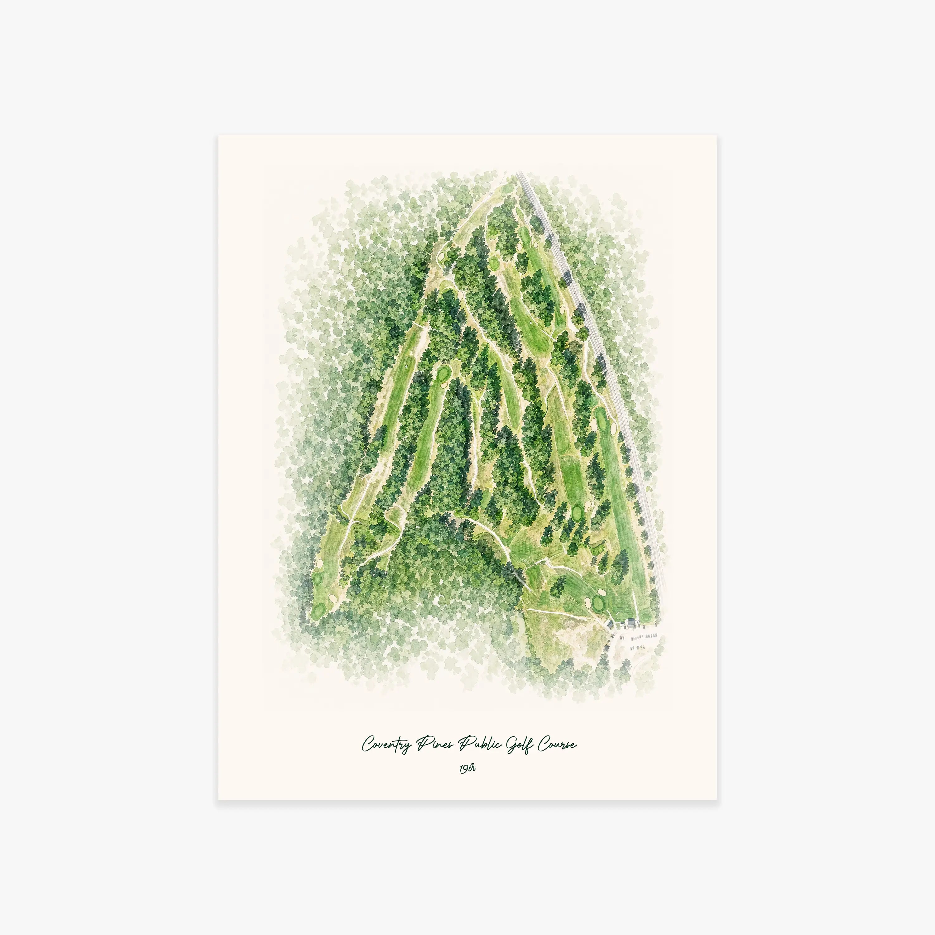 Coventry Pines Public Golf Course printed artwork