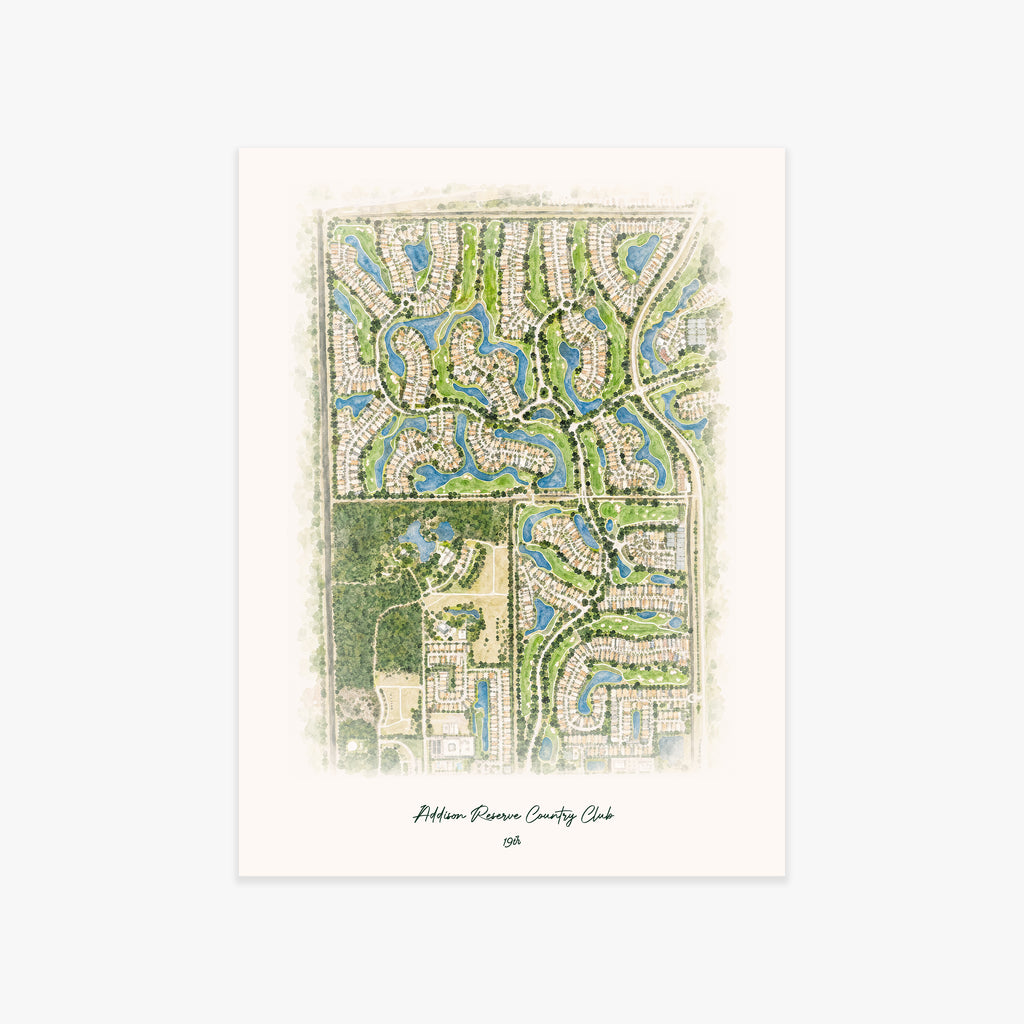 Addison Reserve Country Club printed artwork