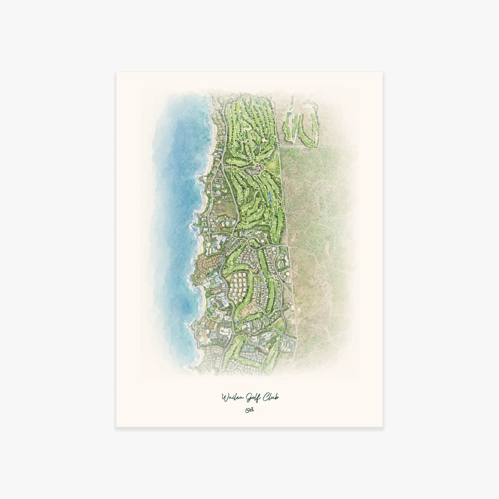 Wailea Golf Club printed artwork