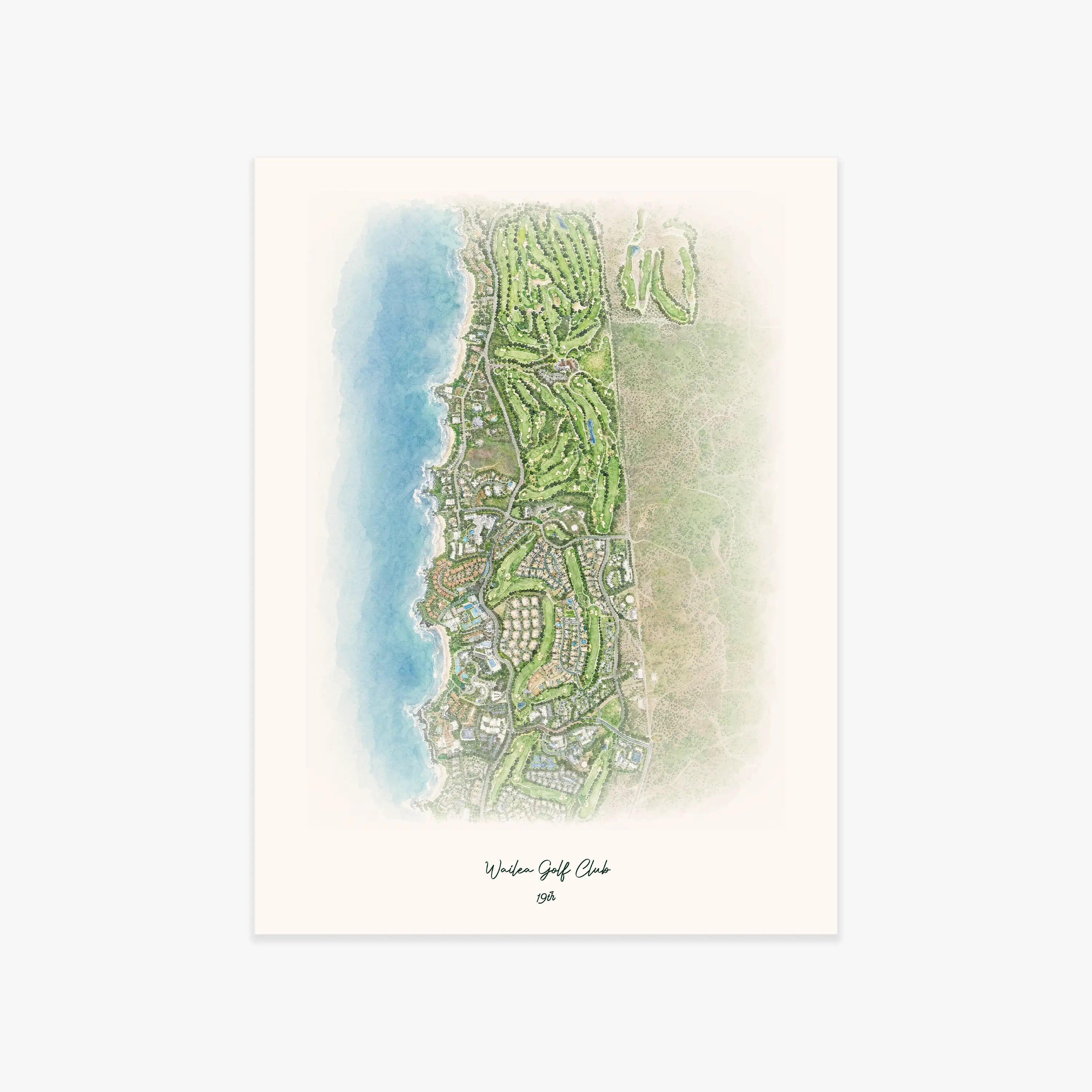 Wailea Golf Club printed artwork